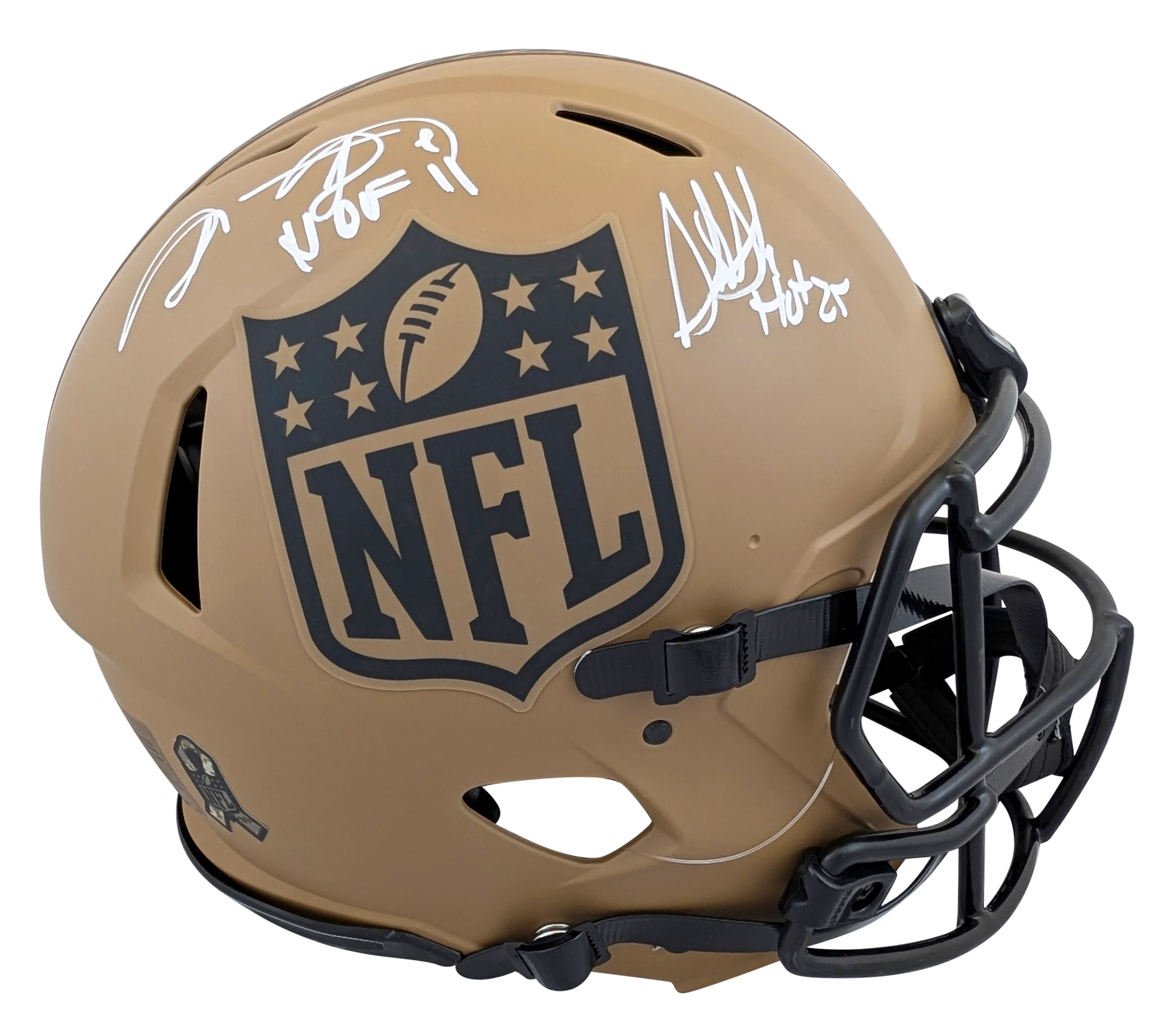 Shannon & Sterling Sharpe Signed STS II F/S Speed Proline Helmet W/ Case BAS W - Image 3