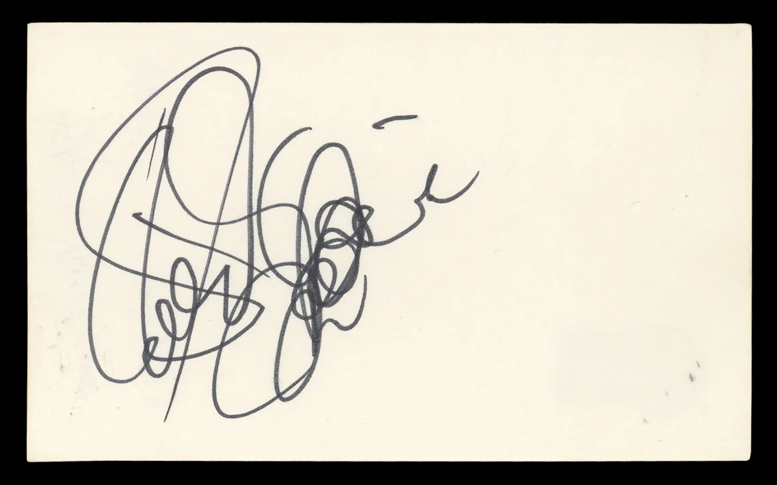 Shirley MacLaine Terms of Endearment Signed 3x5 Index Card BAS #BN06520