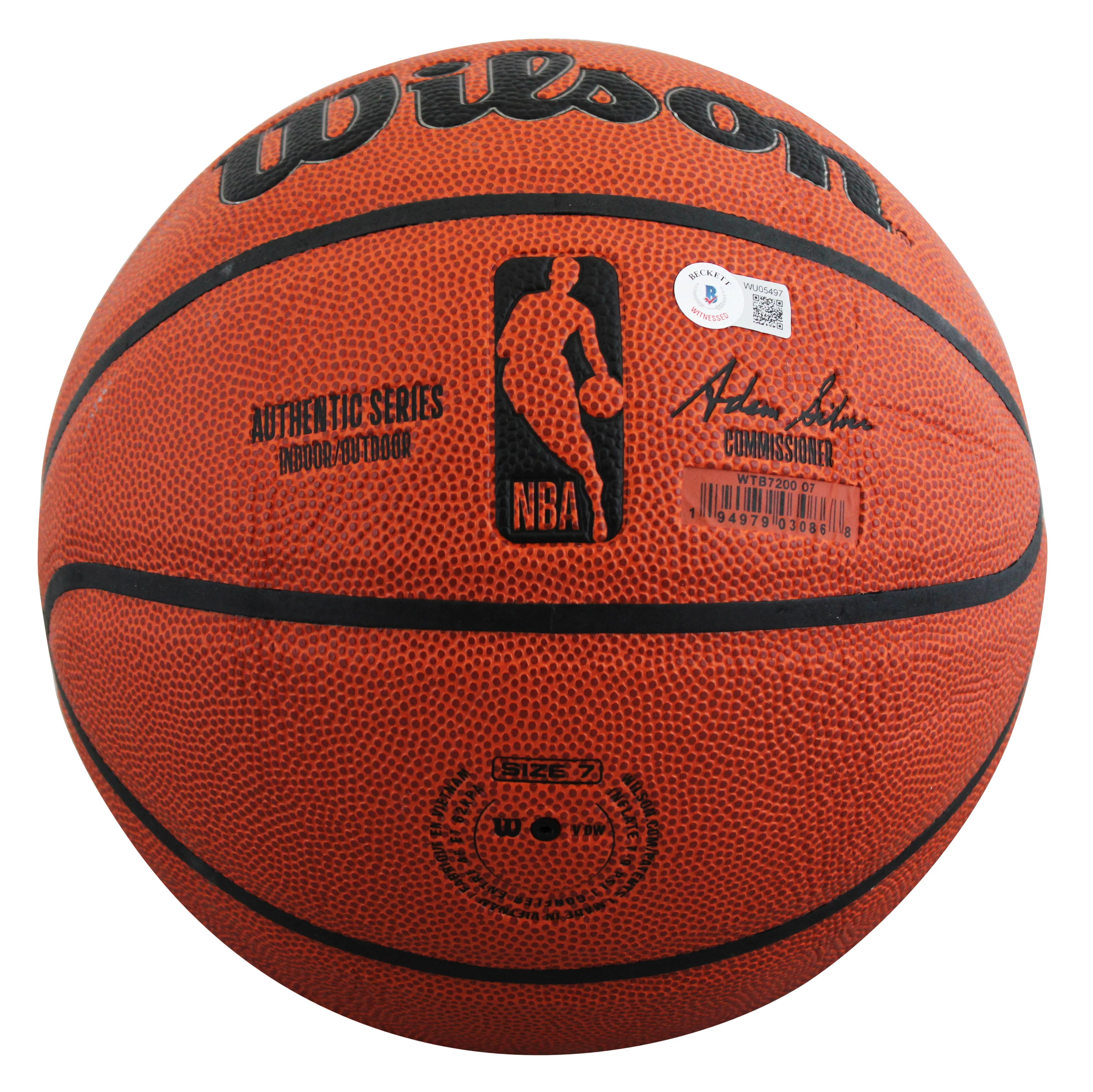 Showtime Lakers (6) Johnson, Thompson, Worthy +3 Signed Basketball W/ Case BAS W - Image 7