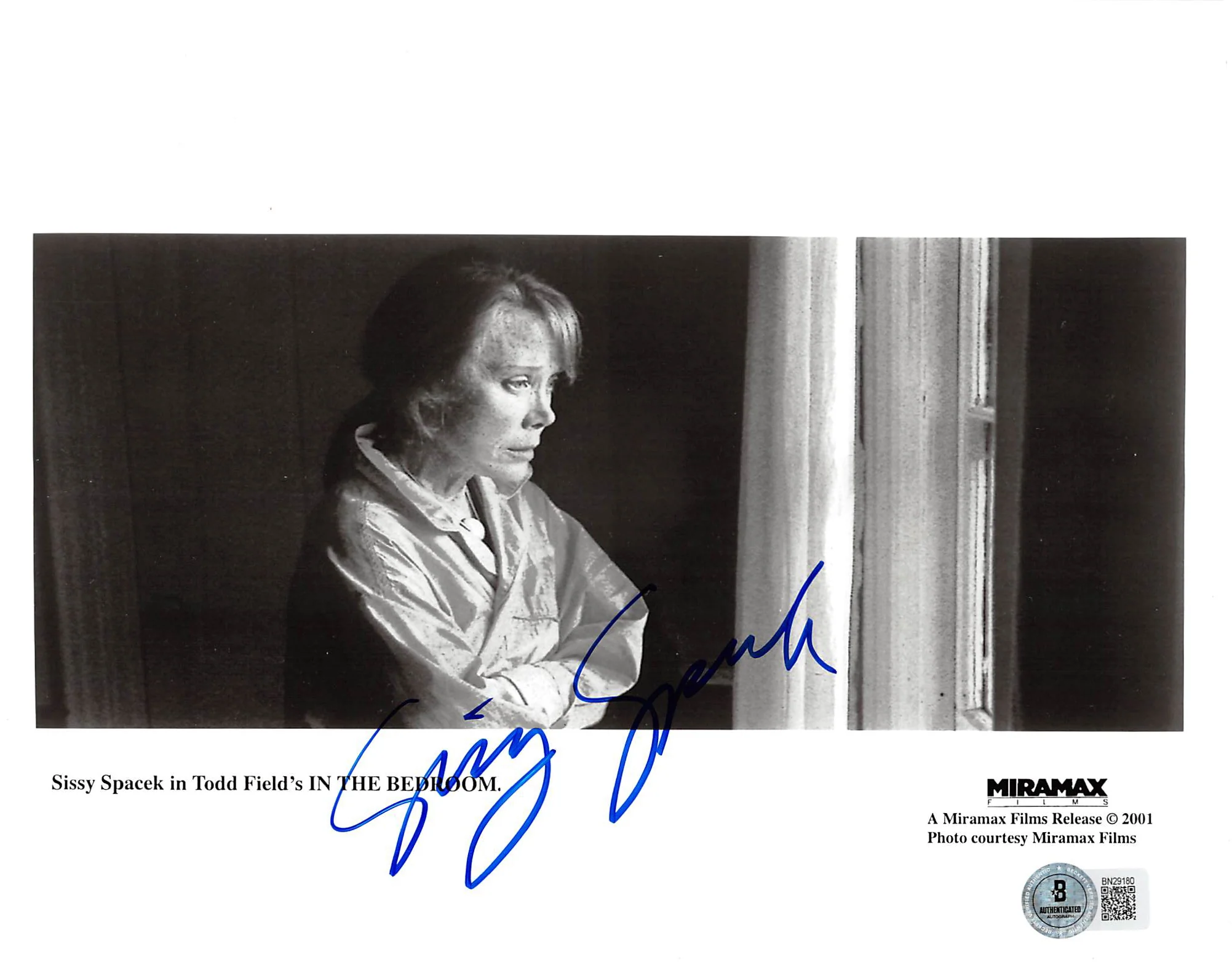 Sissy Spacek In the Bedroom Authentic Signed 8x10 Photo BAS #BN29180 - Image 2
