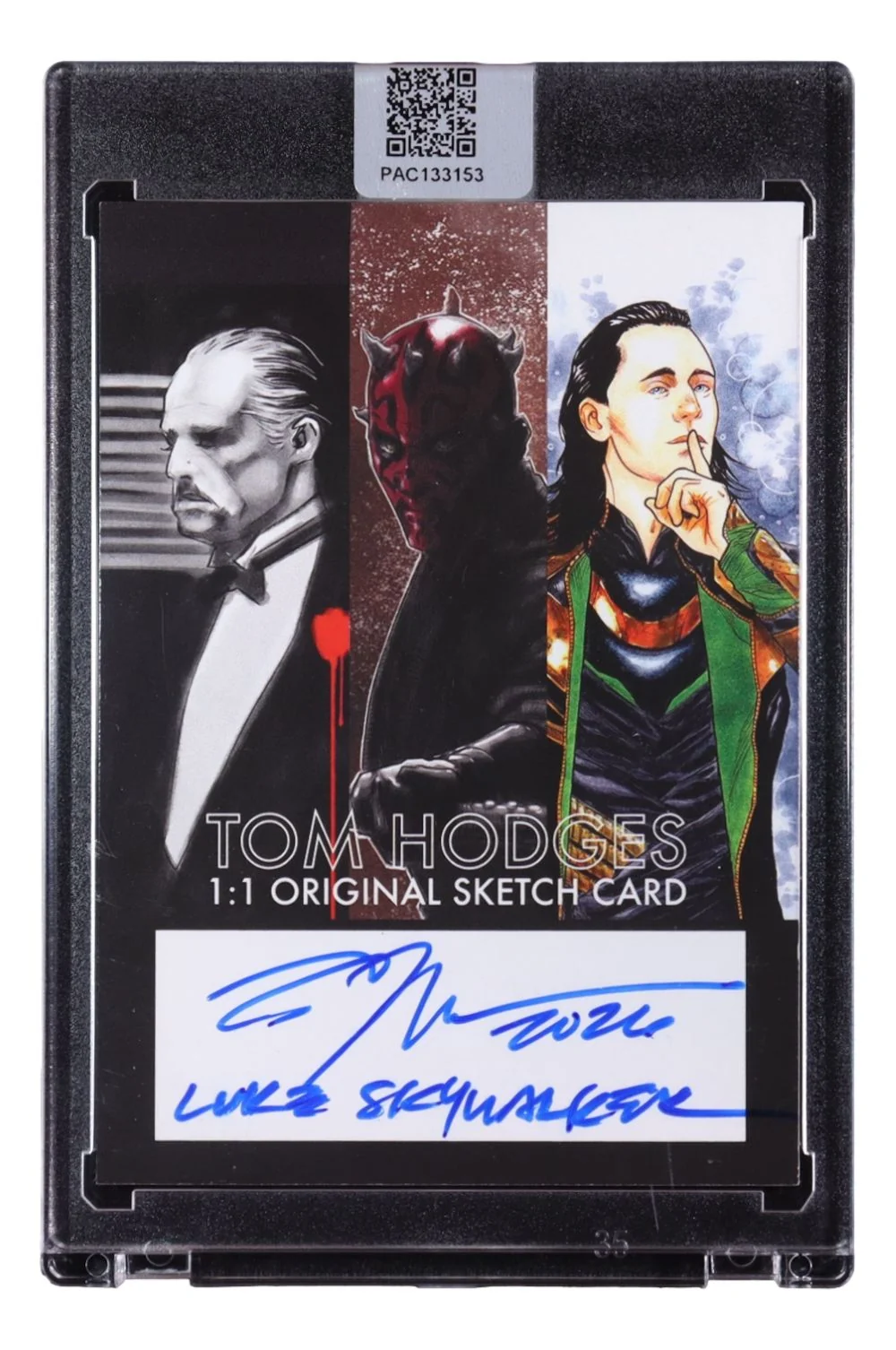 Star Wars Luke Skywalker Original 1/1 Sketch Card Signed by Artist Tom Hodges - Image 2