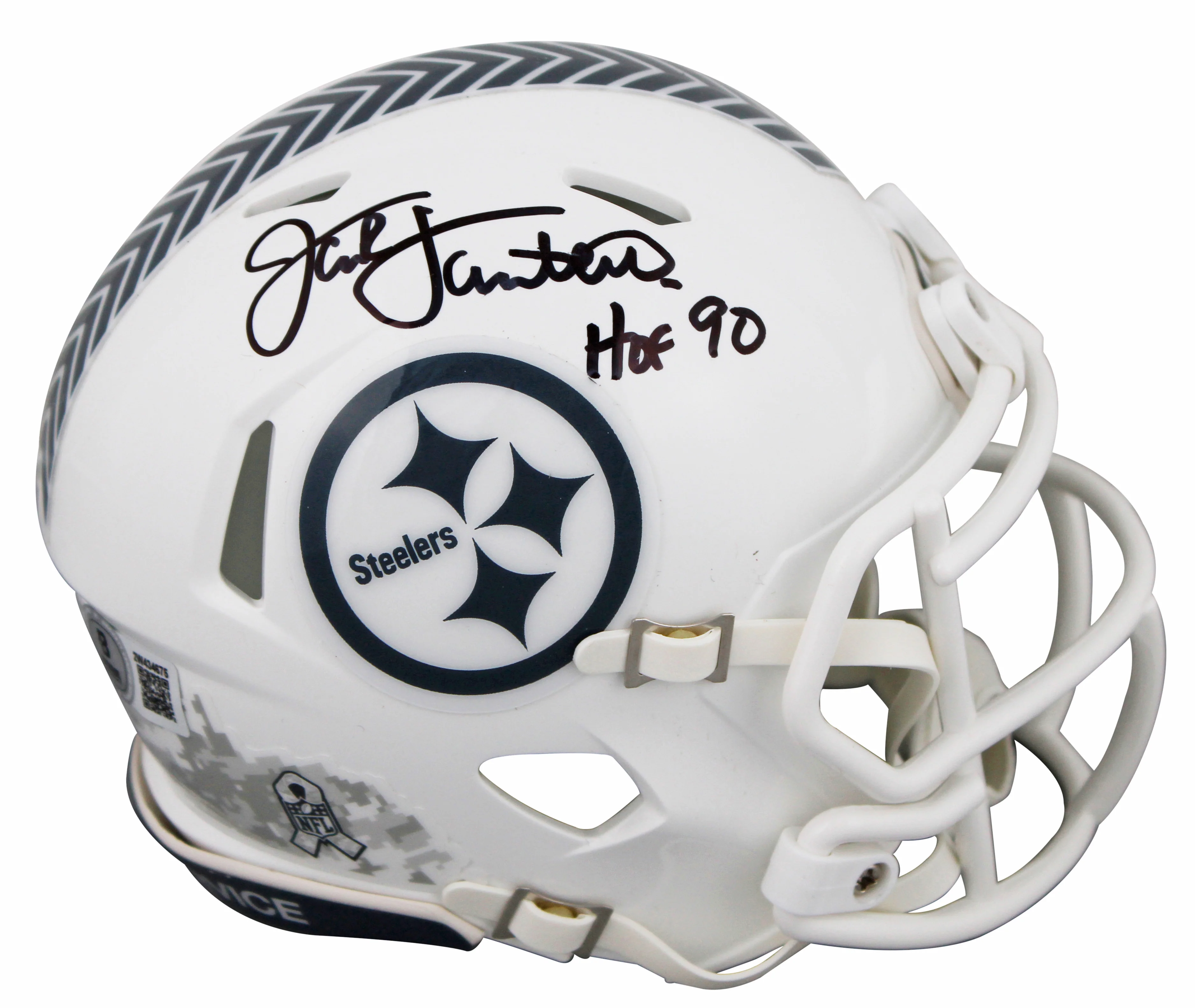 Steelers Jack Lambert Signed STS III Speed Mini Helmet W/ Case BAS Witnessed - Image 3