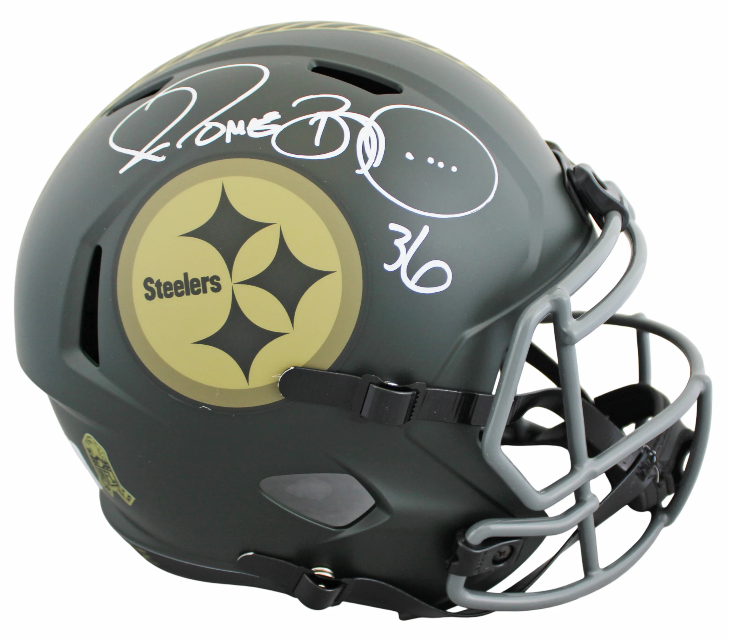 Steelers Jerome Bettis Signed STS IV Full Size Speed Rep Helmet BAS Witnessed - Image 2