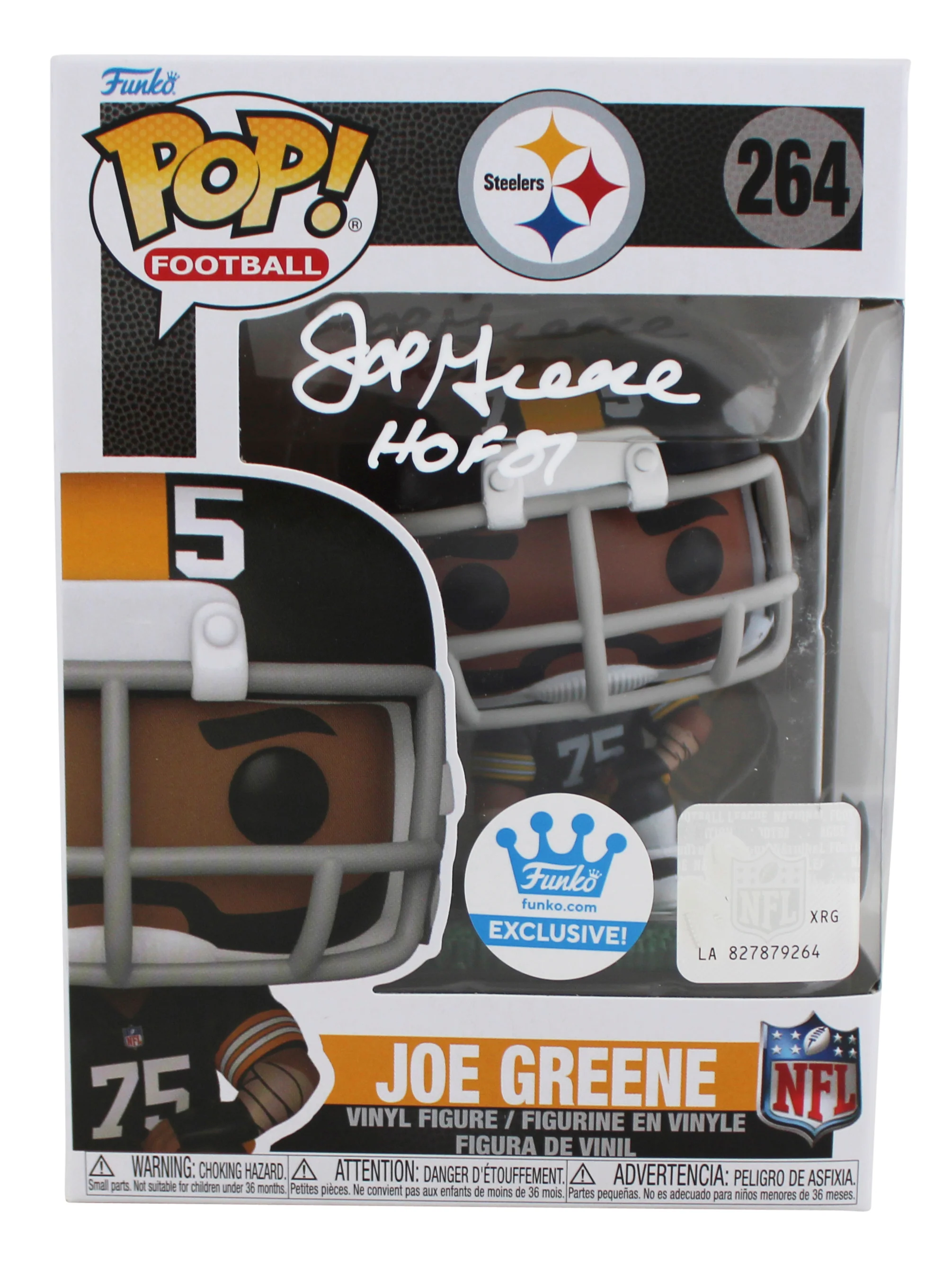 Steelers Joe Greene "HOF 87" Signed #264 Funko Pop Vinyl Figure BAS Witnessed - Image 2