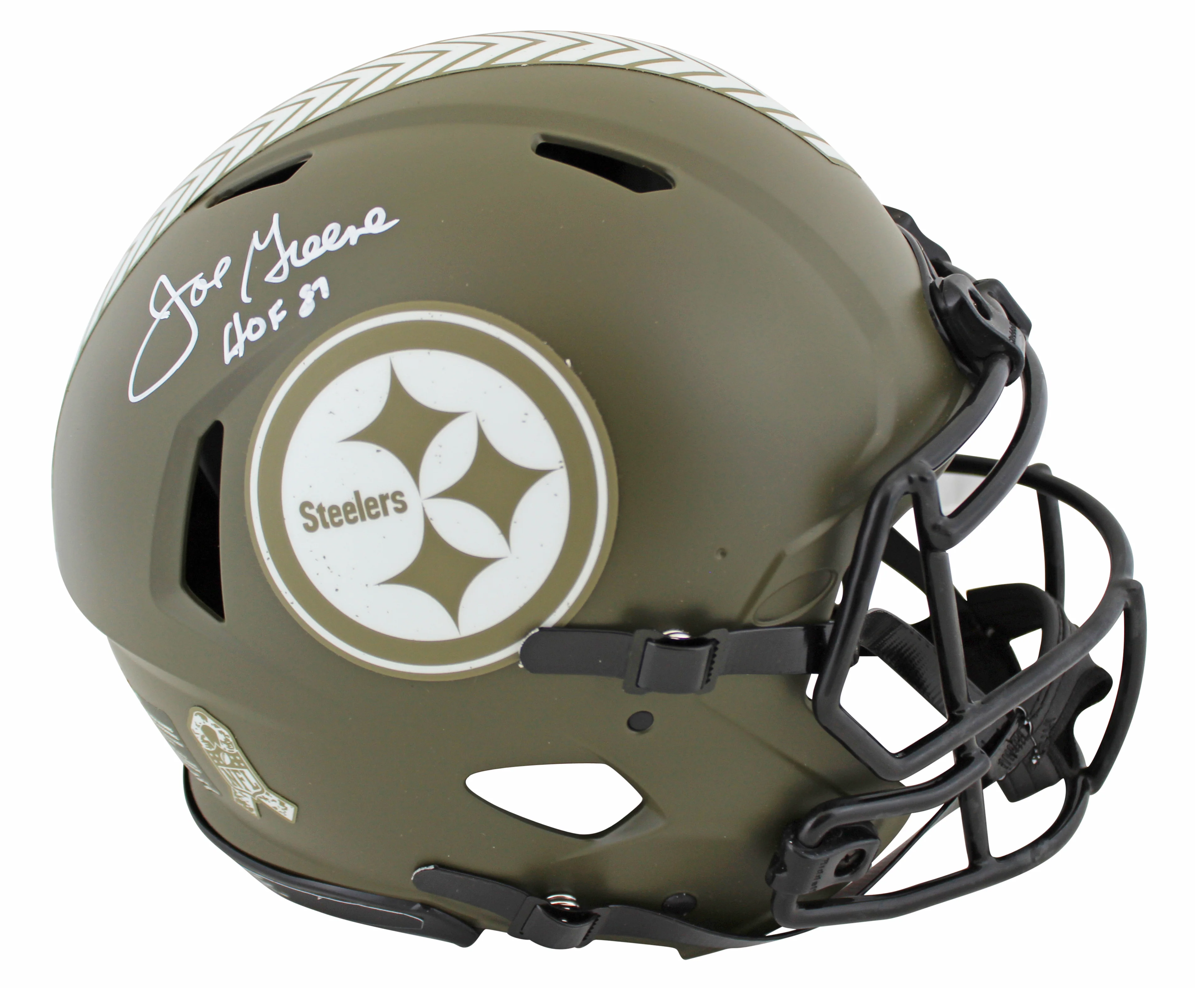 Steelers Joe Greene "HOF 87" Signed STS Full Size Speed Proline Helmet BAS Wit - Image 2