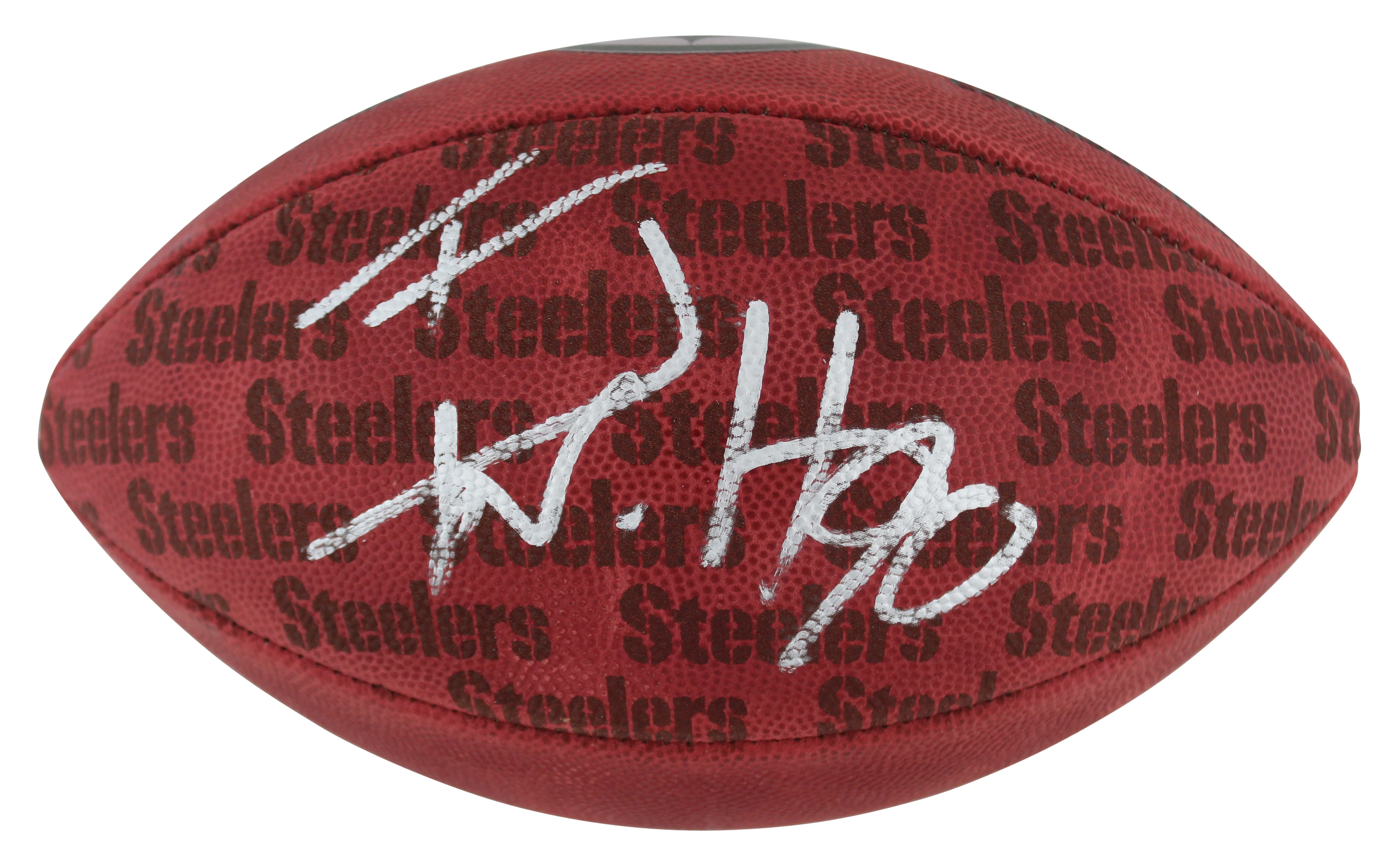 Steelers T.J. Watt Signed "The Duke" Team Showcase Football W/ Case BAS Witness - Image 3