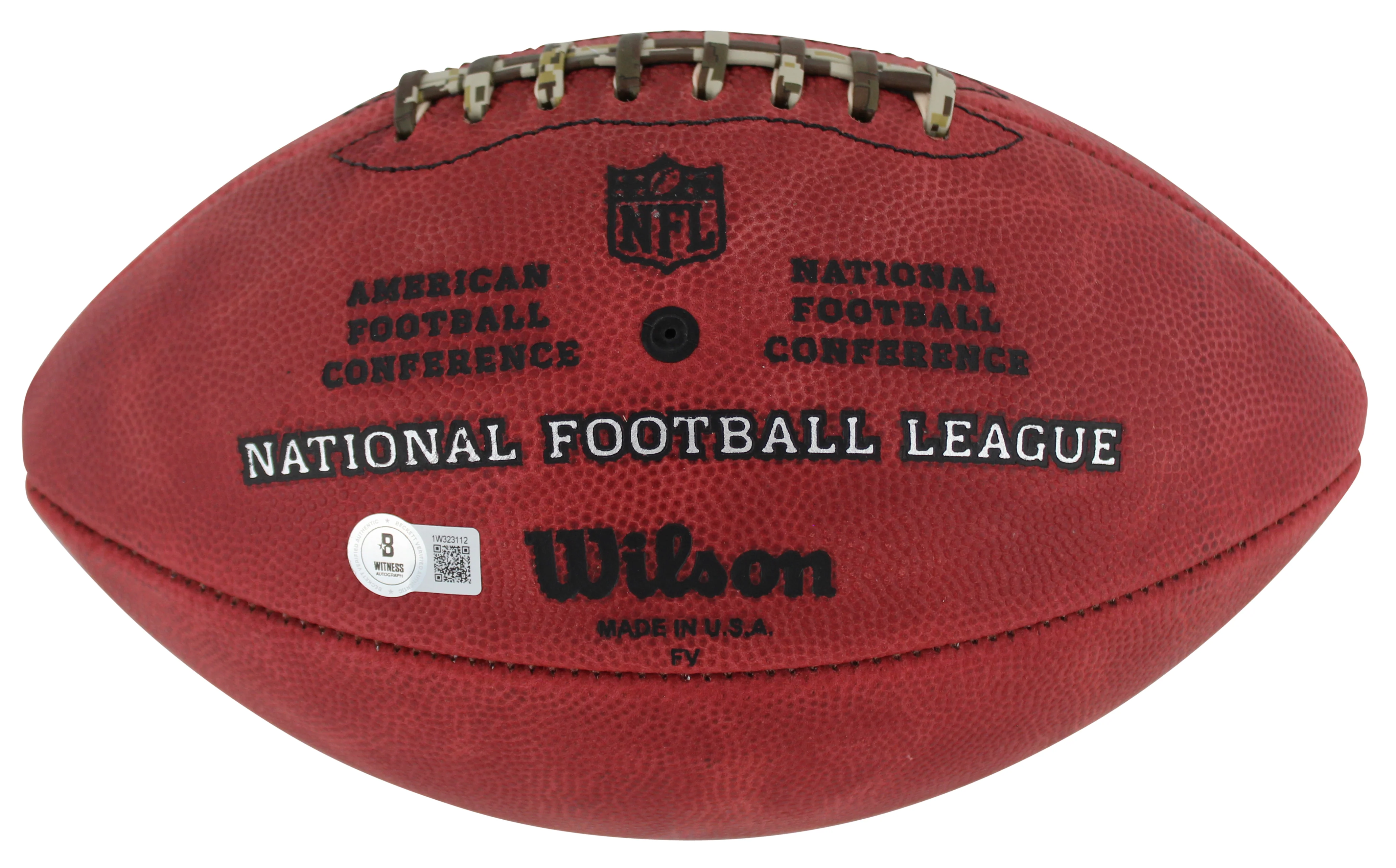 Steelers T.J. Watt Signed "The Duke" Team Showcase Football W/ Case BAS Witness - Image 5