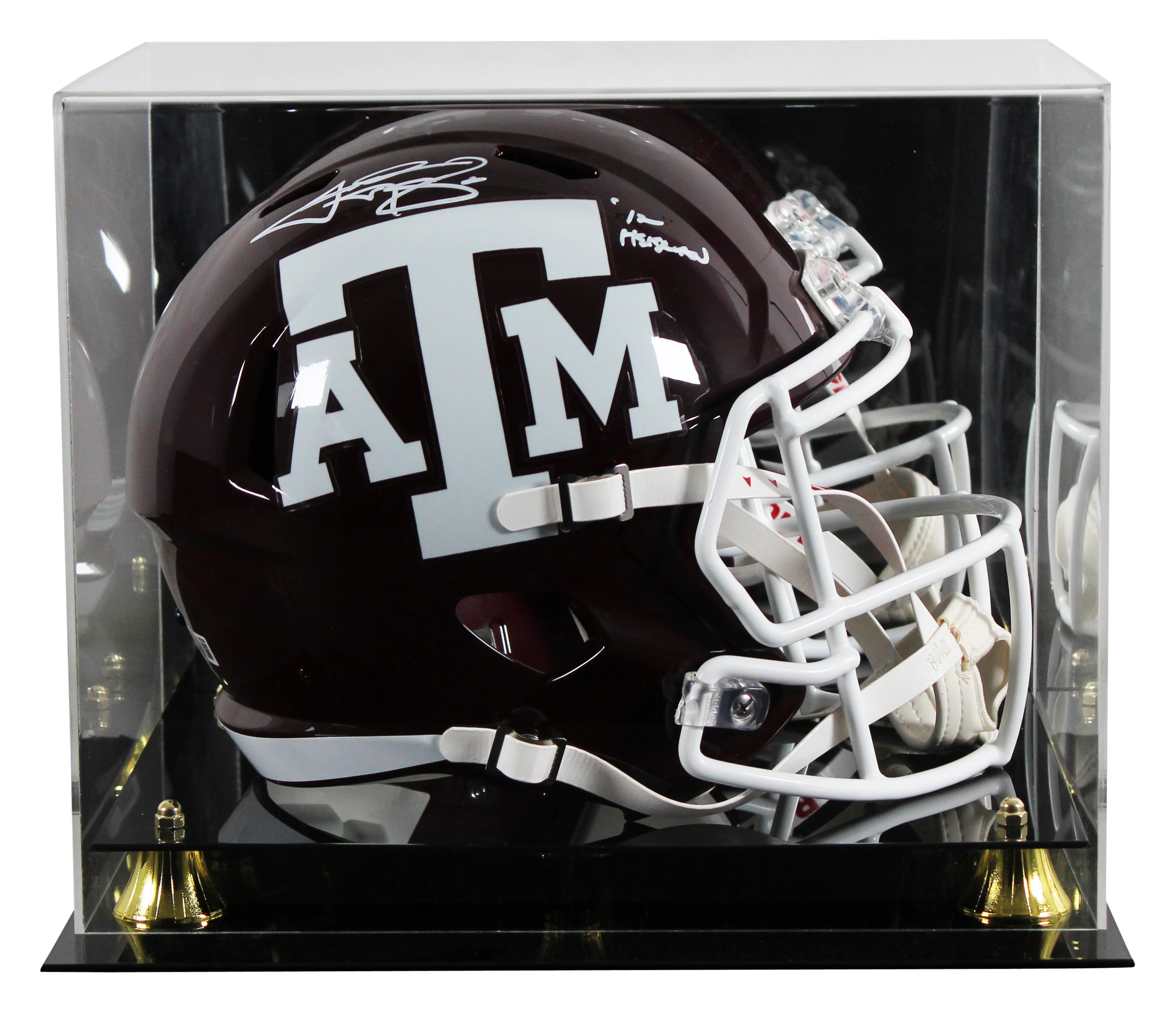 Texas A&M Johnny Manziel "12 HT" Signed F/S Speed Rep Helmet W/ Case BAS Wit 2 - Image 2
