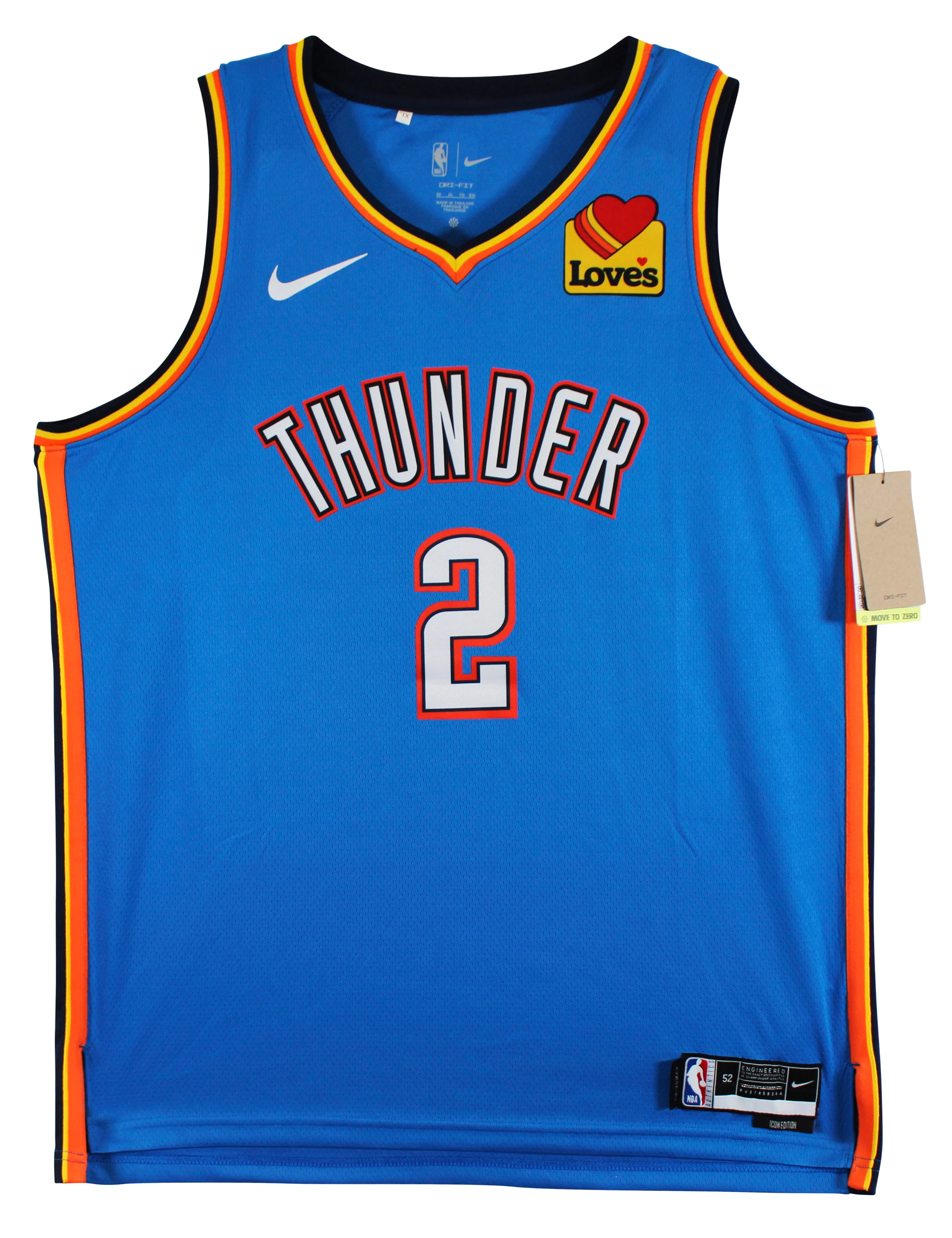 Thunder Shai Gilgeous-Alexander Signed Blue Nike Icon Ed. Jersey JSA #CN81300 - Image 5