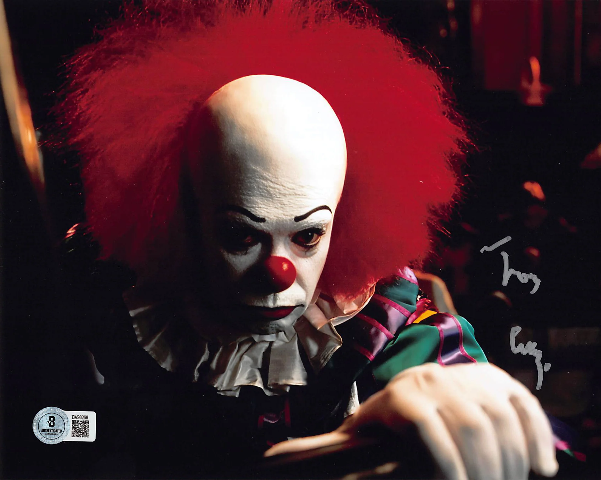 Tim Curry It Authentic Signed 8x10 Horizontal Pennywise Photo Autographed BAS 1 - Image 2
