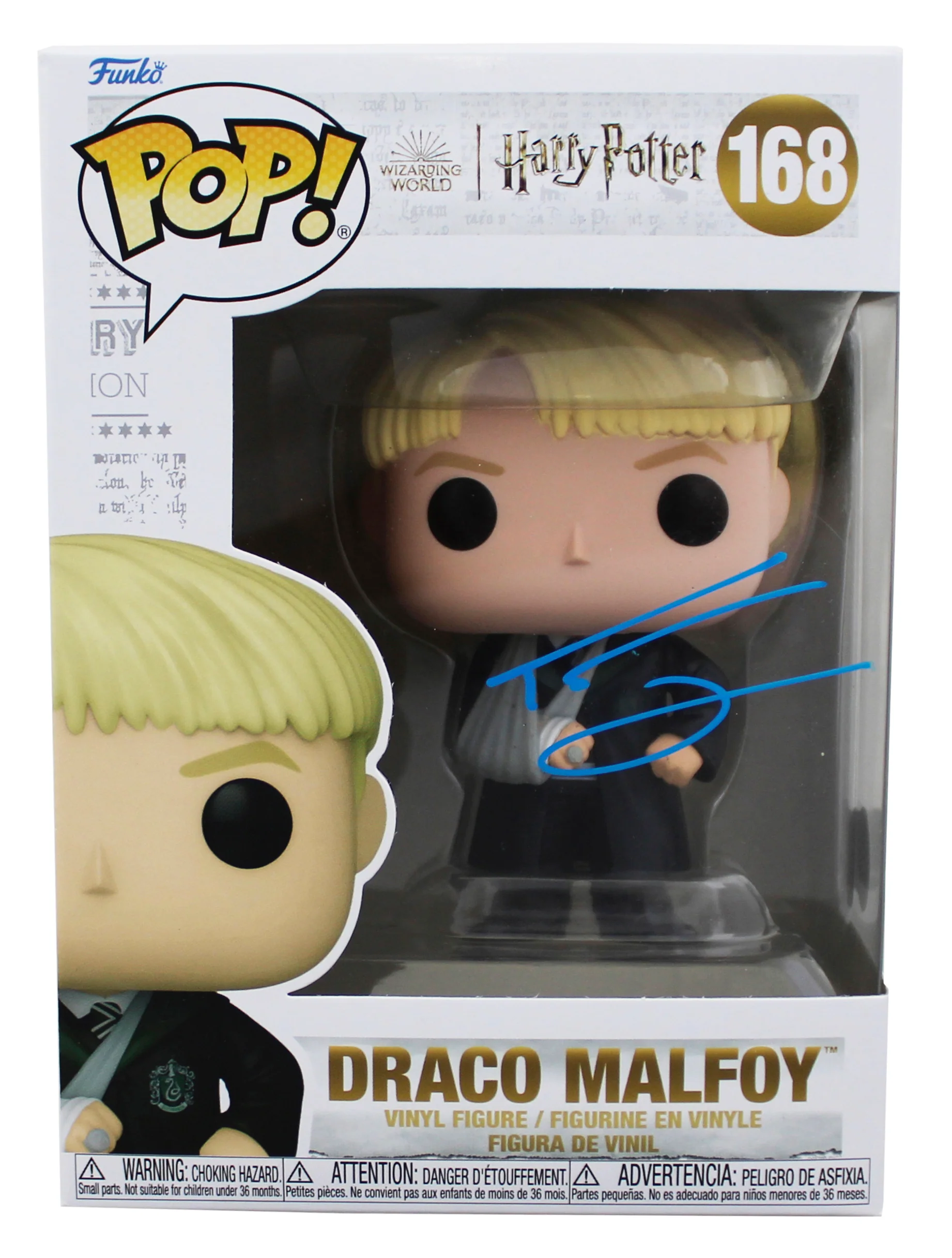 Tom Felton Harry Potter Signed Draco Malfoy #168 Funko Pop Vinyl Figure BAS