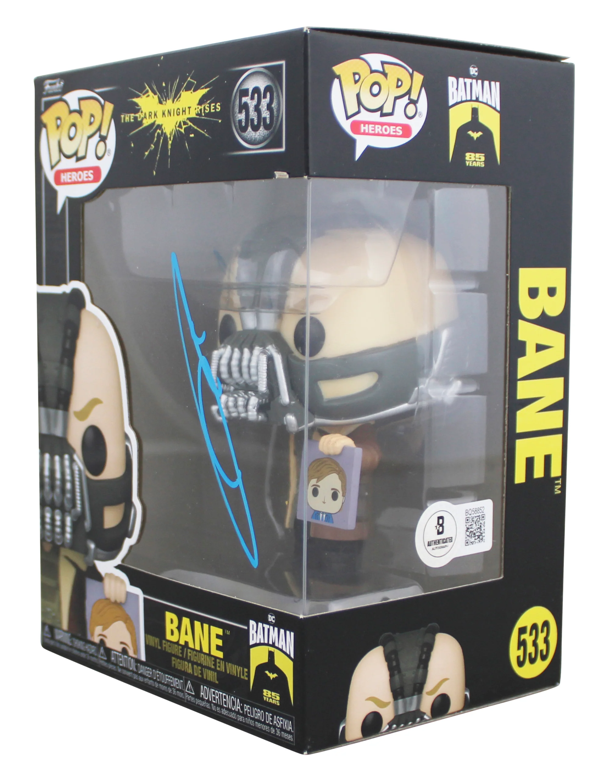 Tom Hardy Batman The Dark Knight Rises Signed #533 Funko Pop Figure BAS #BQ58852 - Image 3