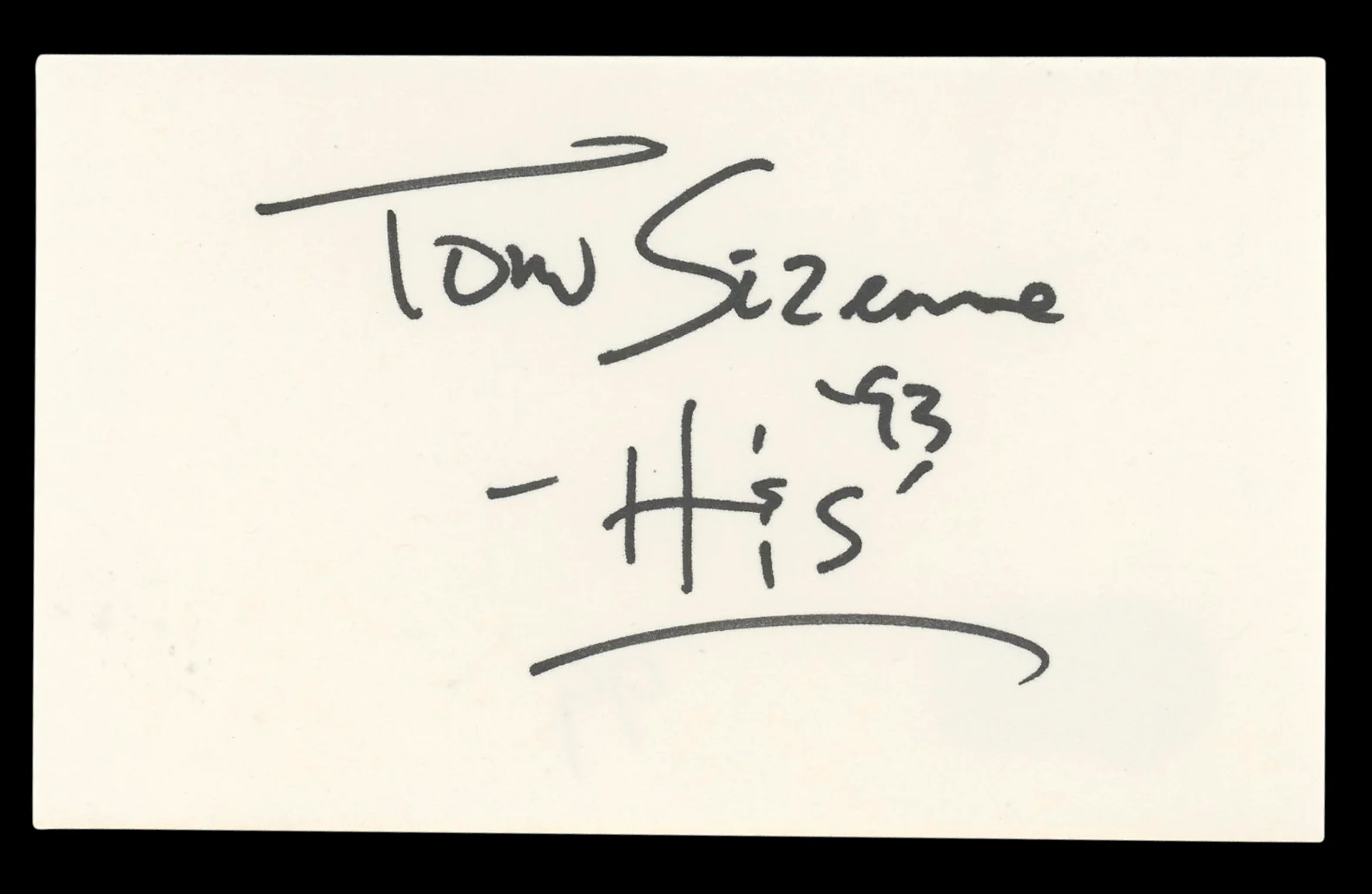 Tom Sizemore Saving Private Ryan Authentic Signed 3x5 Index Card BAS #BL98468
