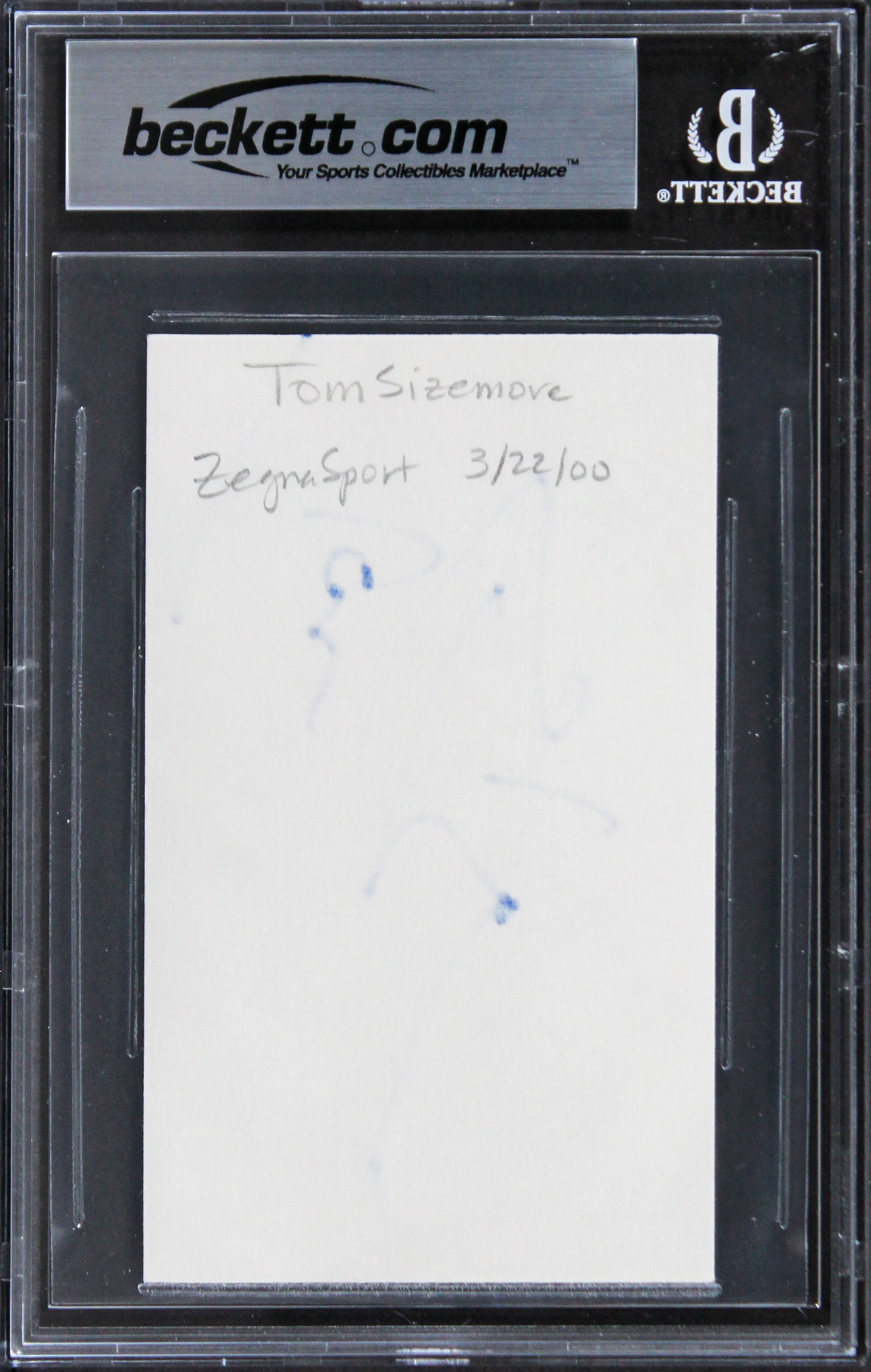 Tom Sizemore Saving Private Ryan Authentic Signed 3x5 Index Card BAS Slabbed 1 - Image 3