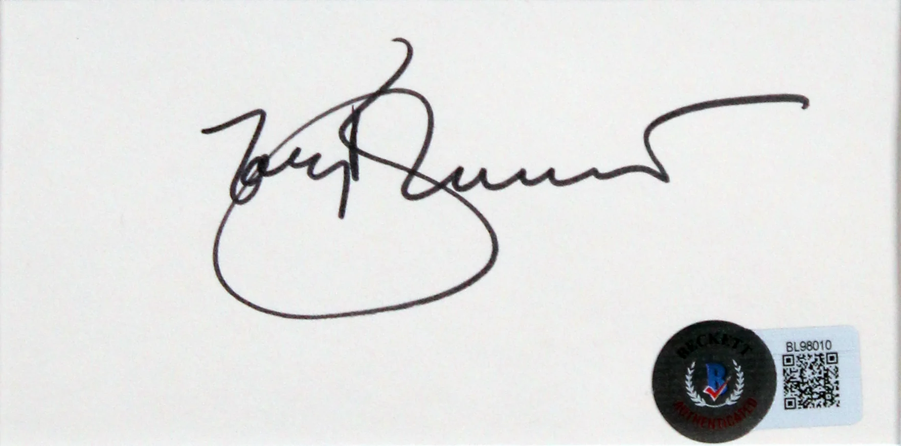 Tony Bennett Authentic Signed 3x5 Index Card Framed Display BAS #BL98010 - Image 3
