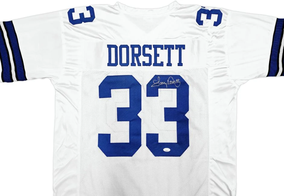 Tony Dorsett Dallas Signed White Football Jersey JSA - Image 3
