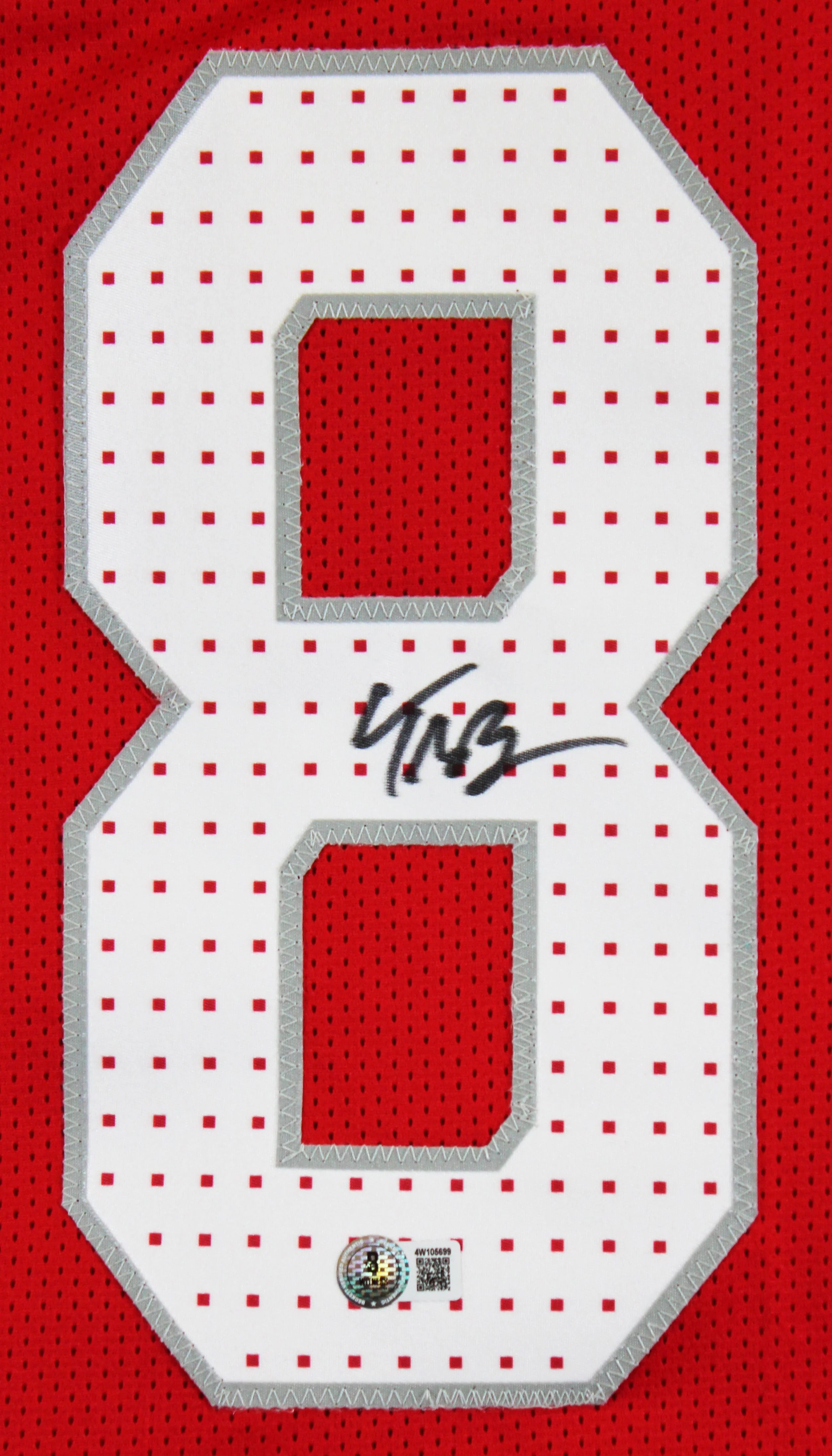 Trey McBride Authentic Signed Red Pro Style Jersey Autographed BAS Witnessed 2 - Image 3