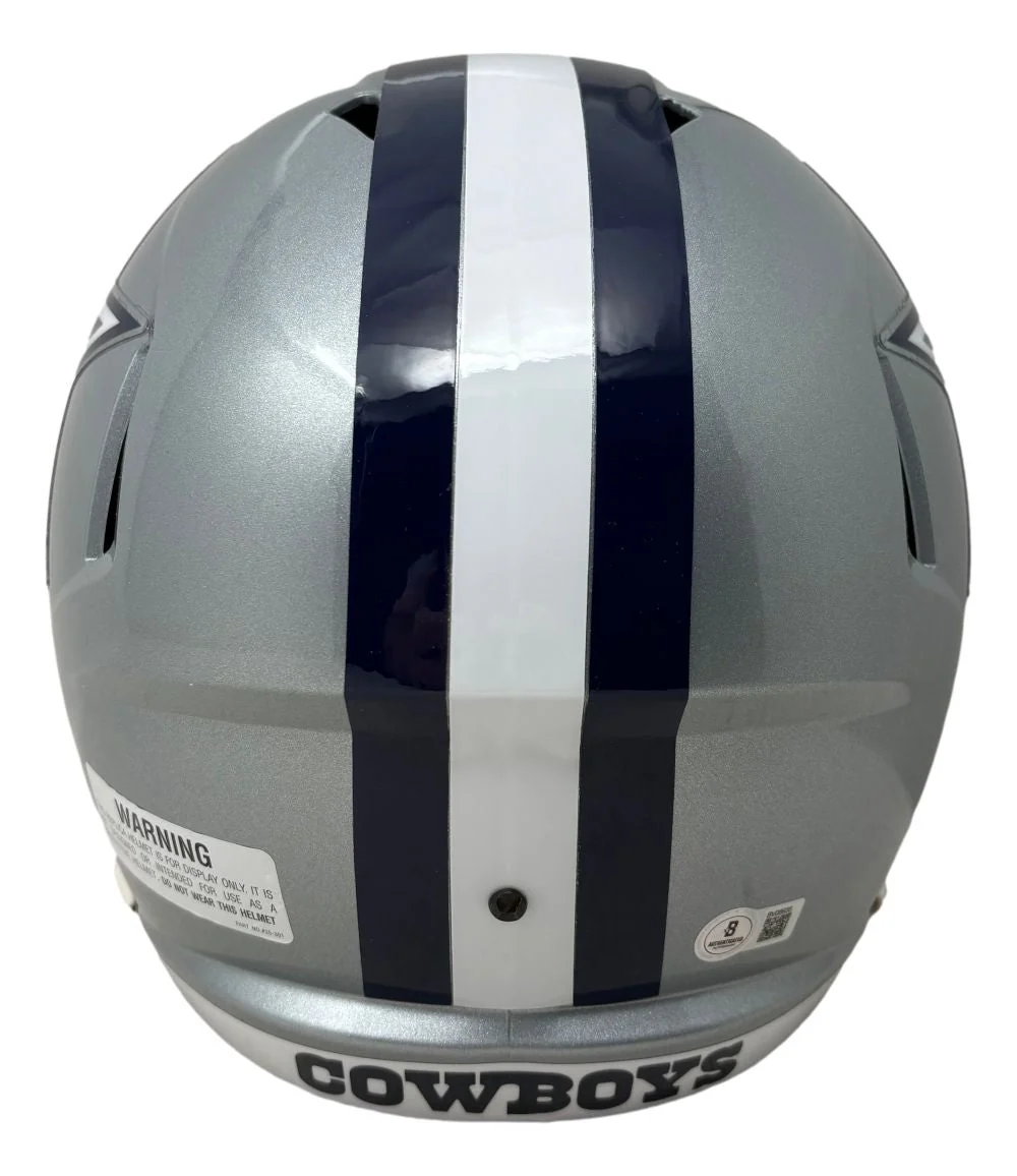 Troy Aikman Signed Dallas Cowboys Full Size Speed Replica Helmet BAS - Image 3