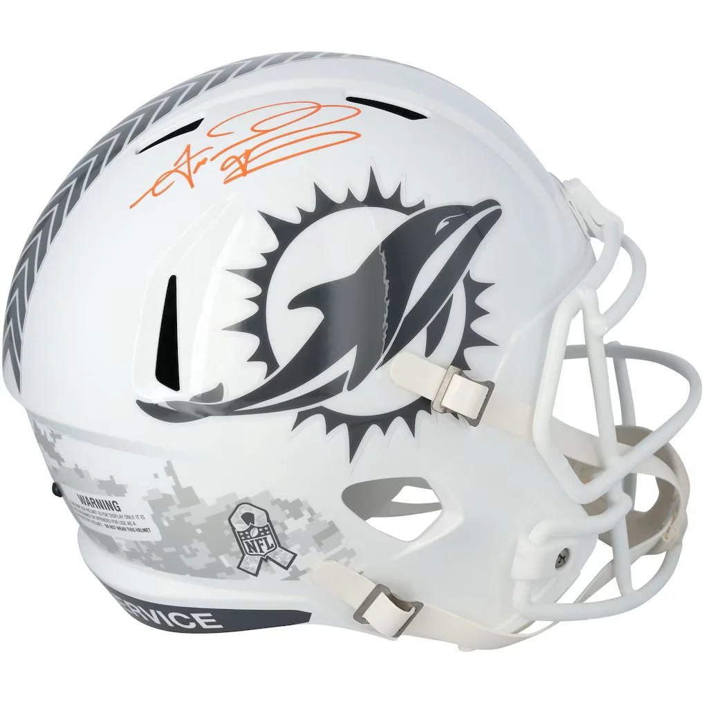 Tua Tagovailoa Signed Dolphins FS Salute To Service Replica Speed Helmet Fanatic