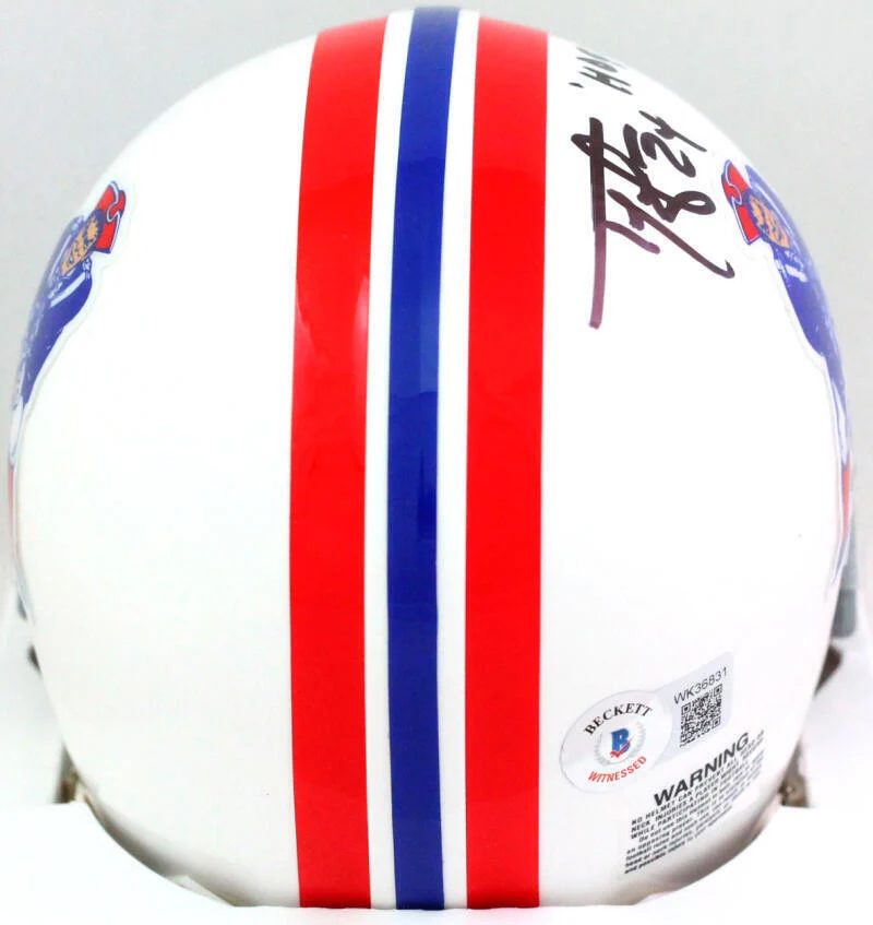 Ty Law Autographed New England Patriots 65-81 TB Mini Helmet HOF- Beckett W *Blk - Image 3