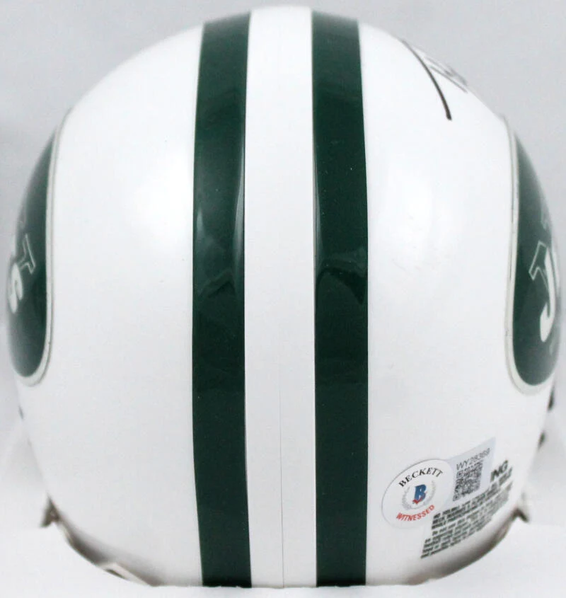 Ty Law Autographed New York Jets 98-18 Mini Helmet-Beckett W Hologram *Black - Image 3