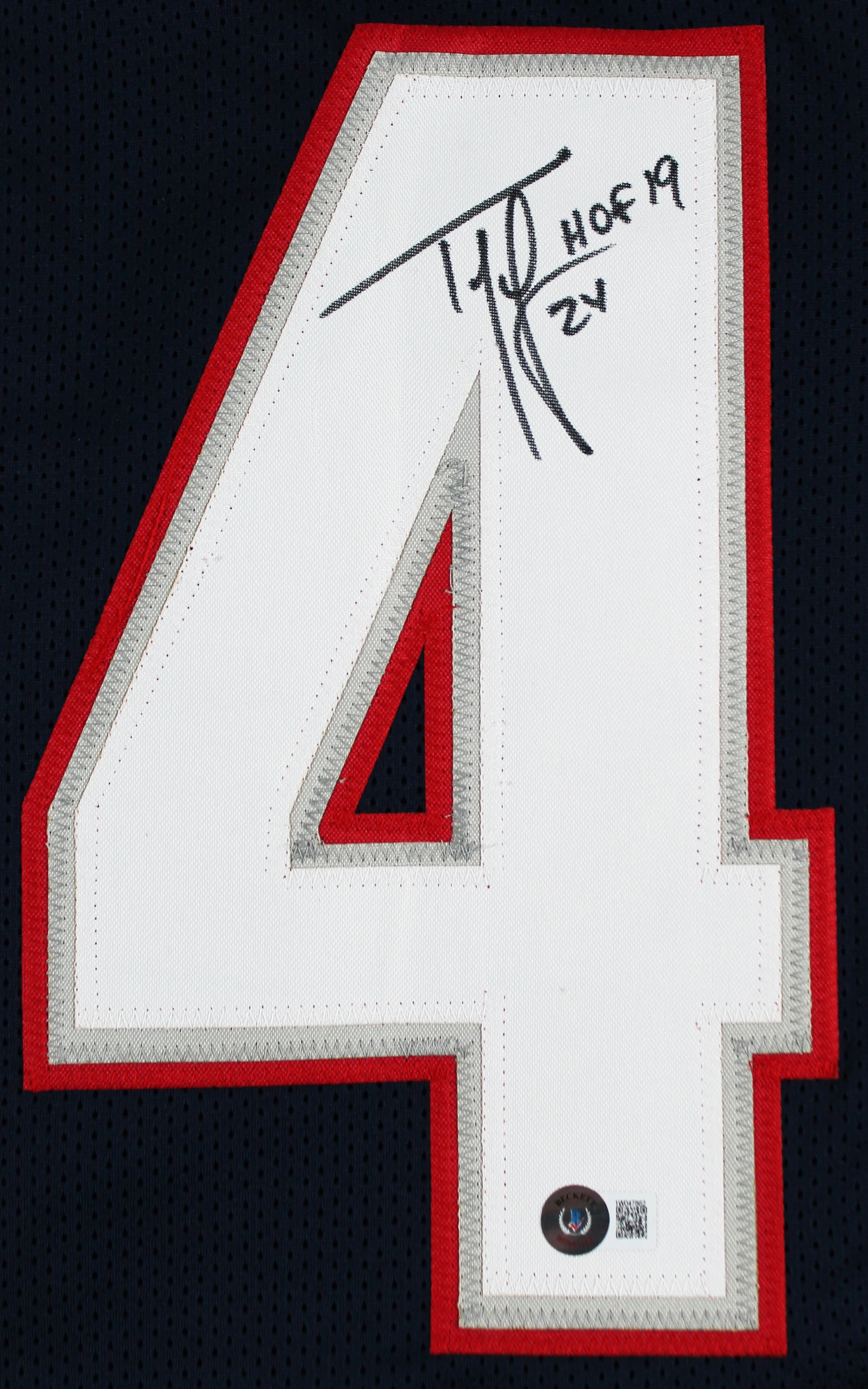 Ty Law "HOF 19" Authentic Signed Navy Blue Pro Style Framed Jersey BAS Witnessed - Image 3