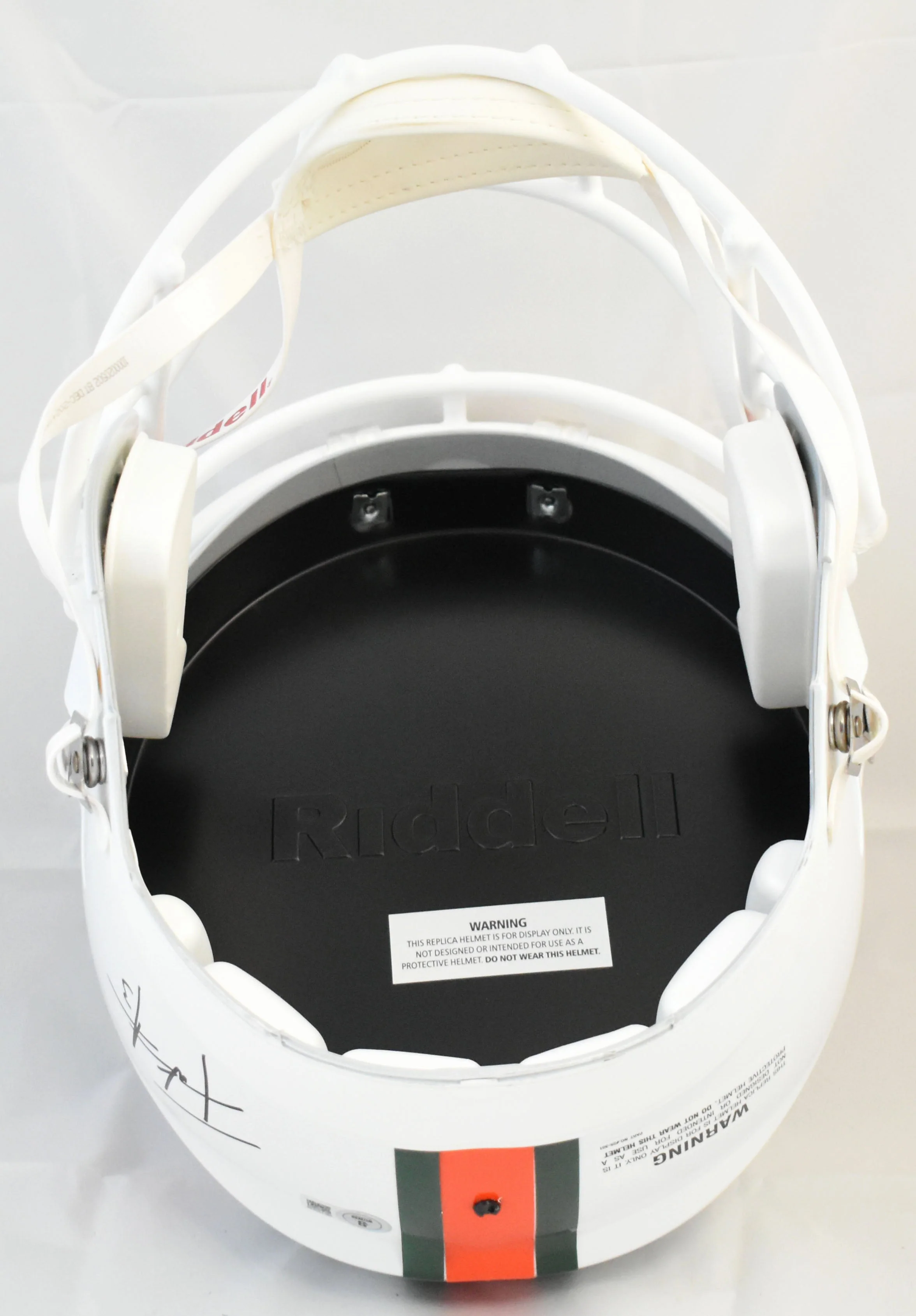 University of Miami Hurricanes Legends F/S Speed Helmet 11 Sigs - Beckett W Holo - Image 7