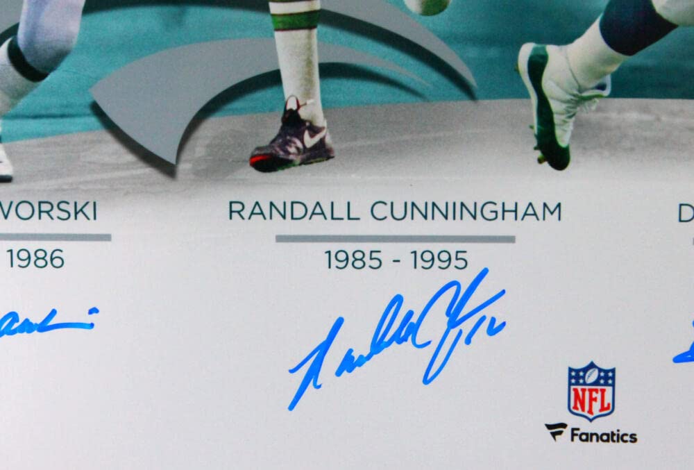 Vick/JAWORSKI/CUNNINGHAM/MCNABB Autographed 16x20-Beckett W Hologram *Blue - Image 8