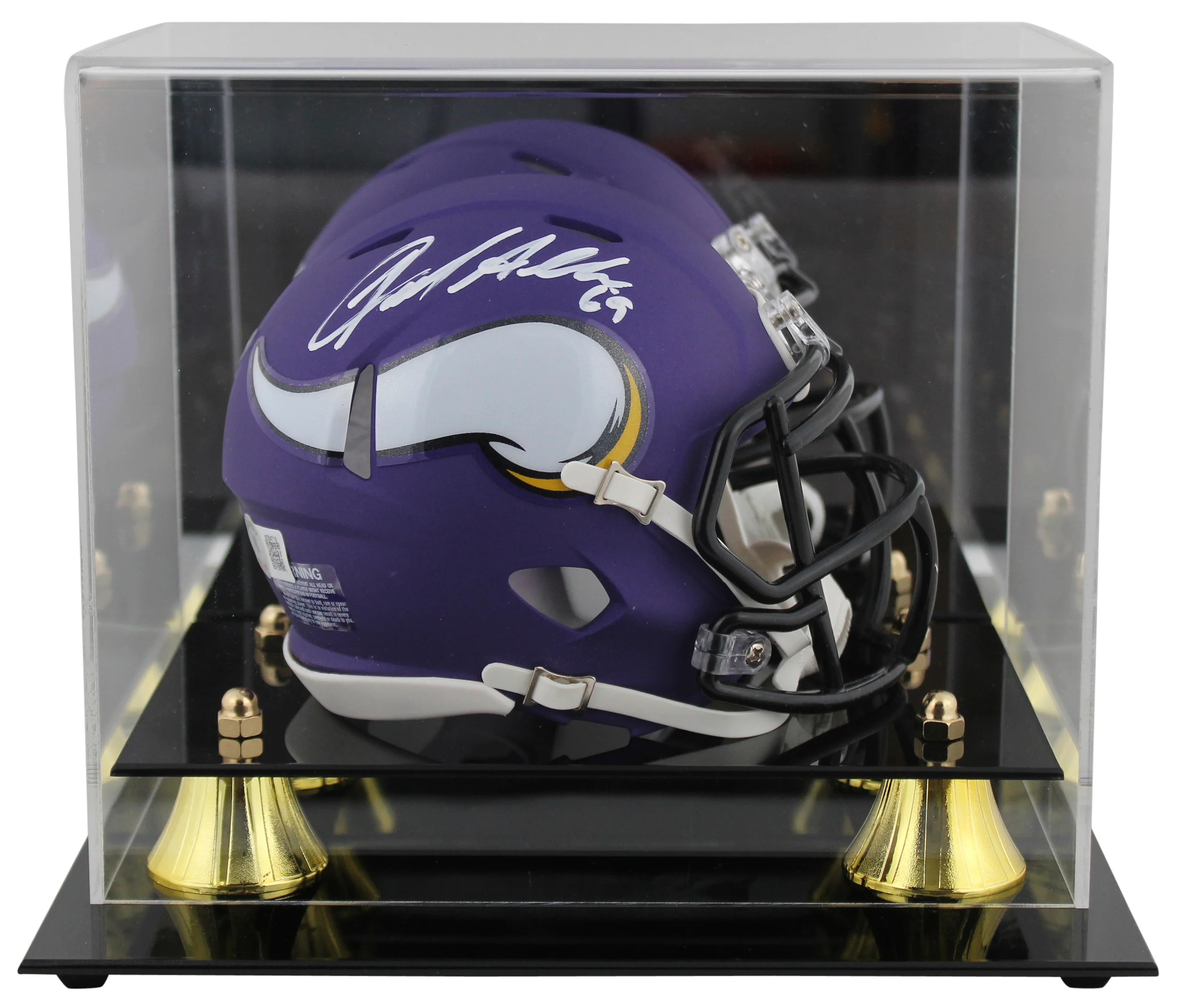 Vikings Jared Allen Authentic Signed Speed Mini Helmet W/ Case BAS Witnessed - Image 2