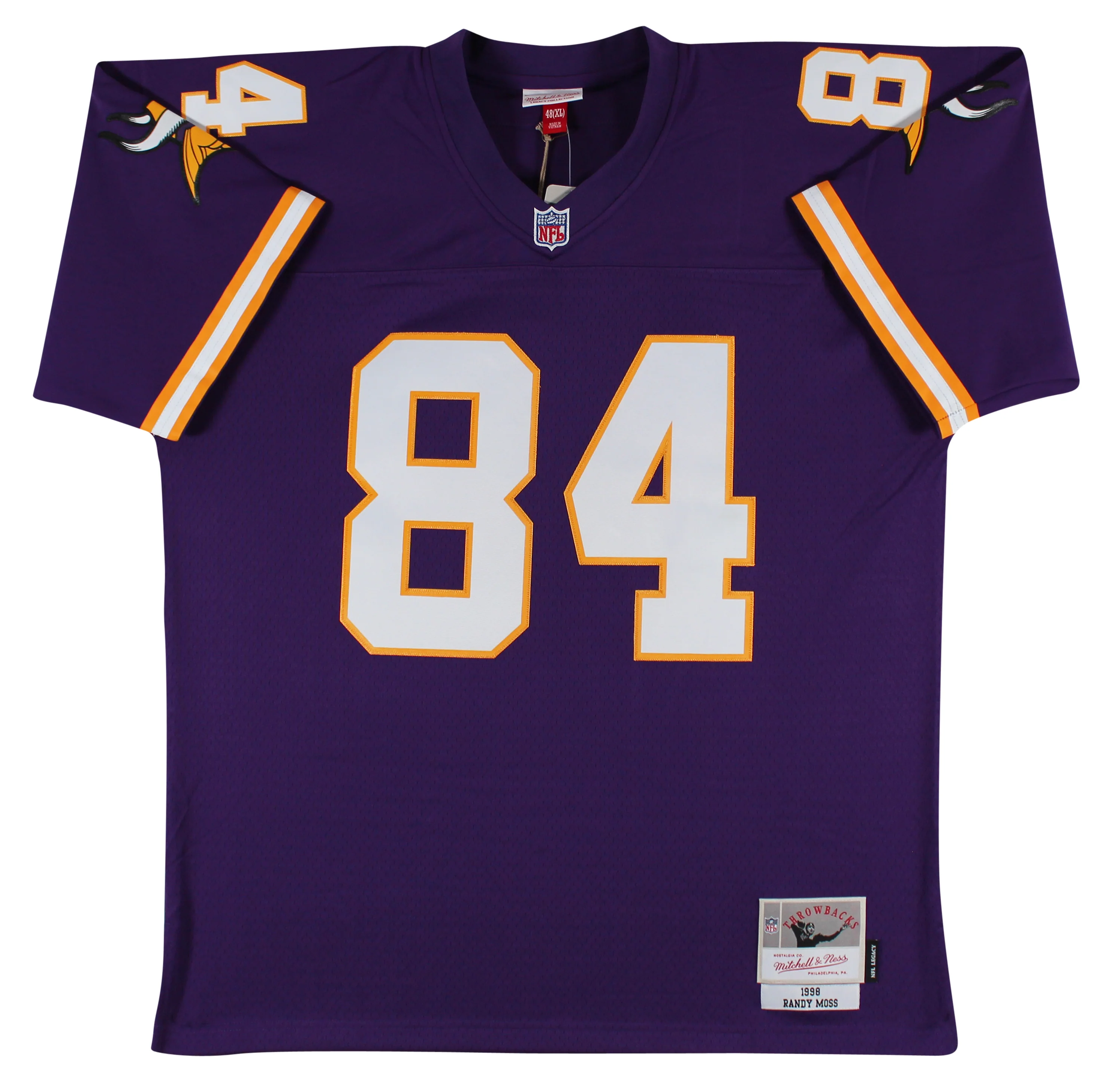 Vikings Randy Moss Authentic Signed Purple Mitchell & Ness Jersey BAS Witnessed - Image 6