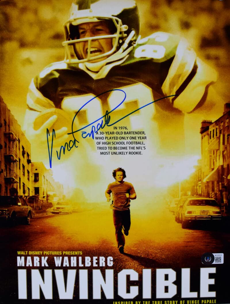 Vince Papale Autographed Eagles 11x14 Movie Poster Photo- Beckett W Hologram - Image 6