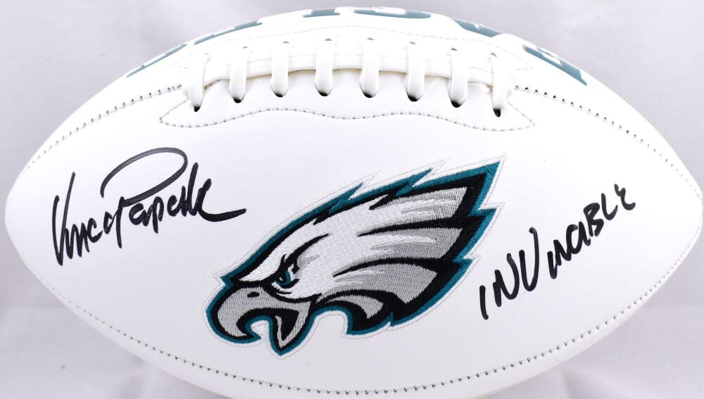 Vince Papale Autographed Eagles Logo Football w/Invincible-Beckett W Hologram - Image 8