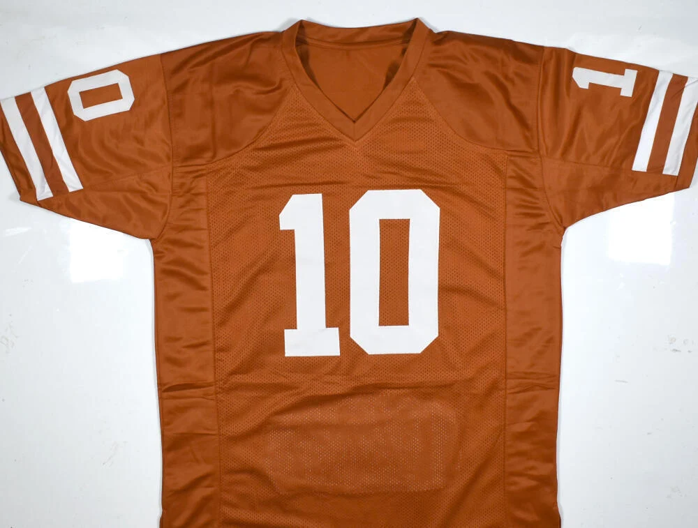 Vince Young Autographed Orange College Style STAT Jersey - Beckett W Hologram - Image 3