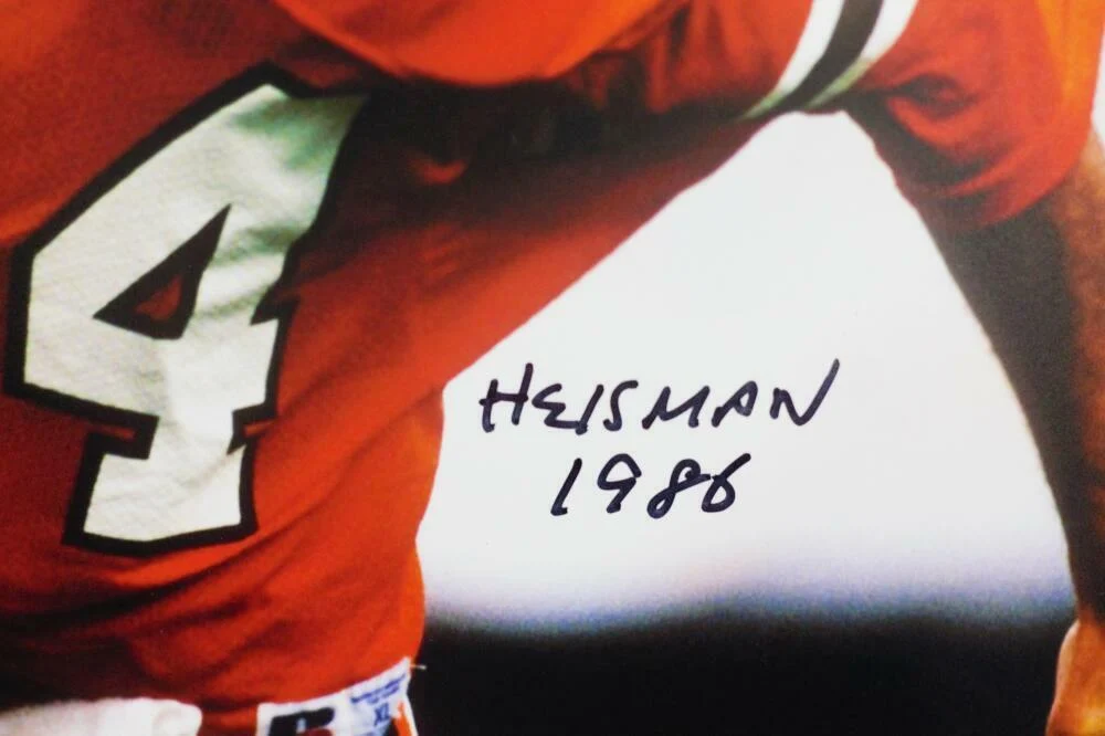 Vinny Testaverde Signed Hurricanes 16x20 Running FP Photo w/ Heisman- JSA W Auth - Image 3