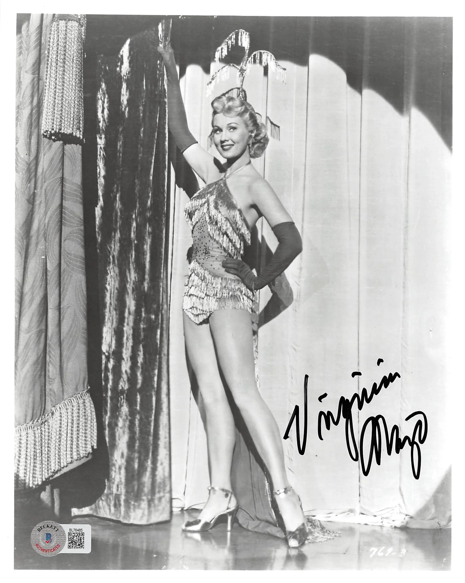 Virginia Mayo The West Point Story Authentic Signed 8x10 Photo BAS #BL76485 - Image 2