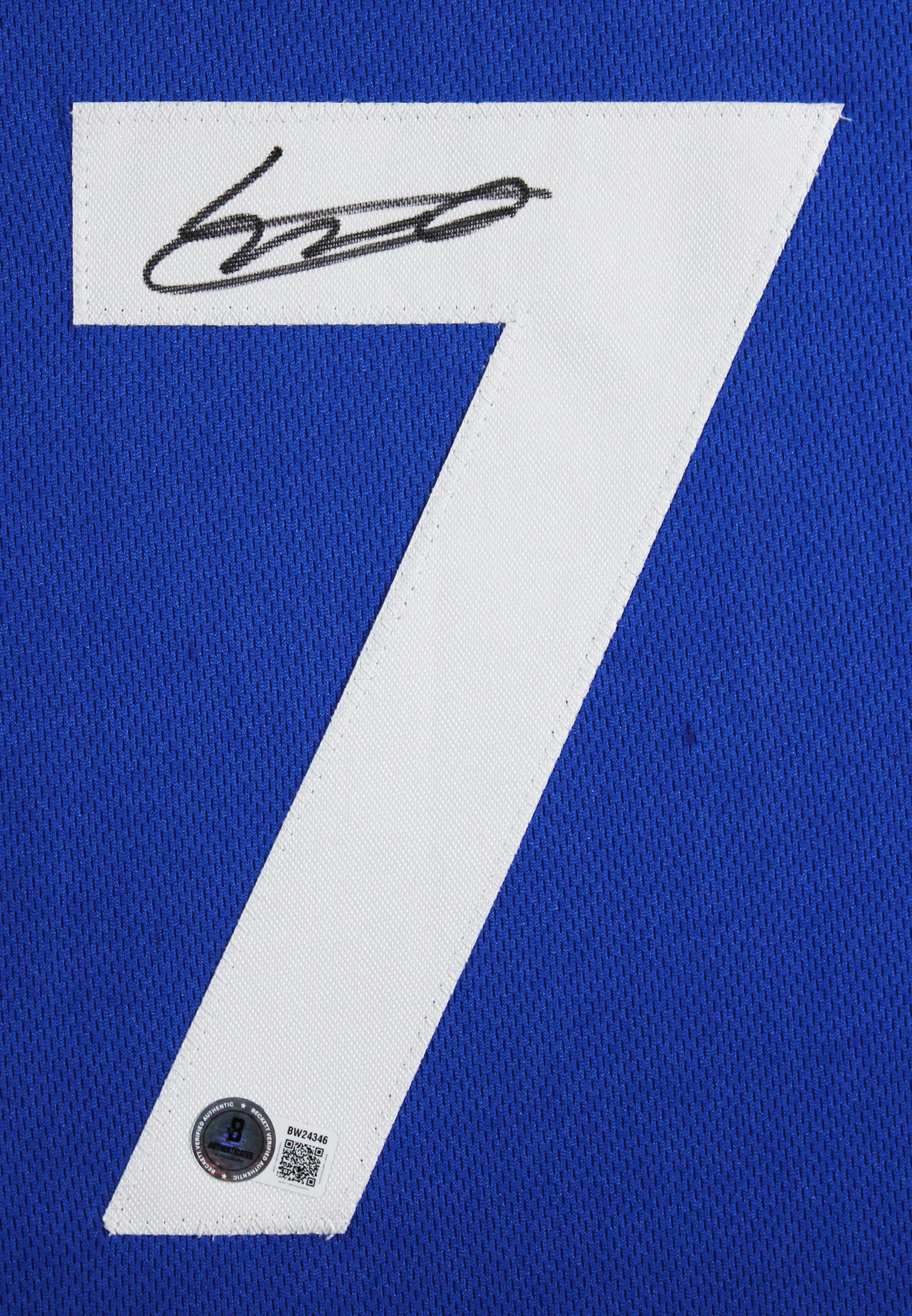 Vladimir Guerrero Jr. Authentic Signed Blue Pro Style Framed Jersey BAS 2 - Image 3