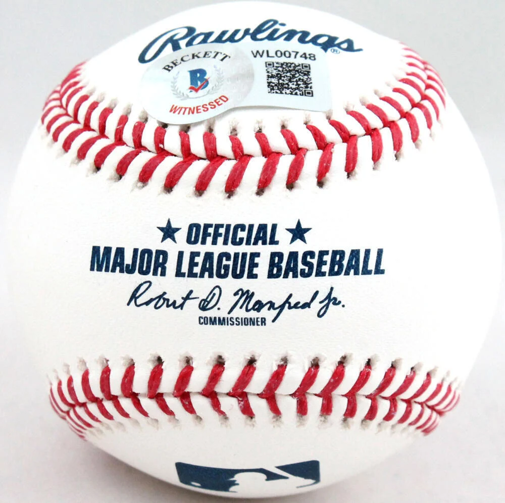 Vladimir Guerrero Jr. Autographed Rawlings OML Baseball-Beckett W Auth *Blue - Image 3