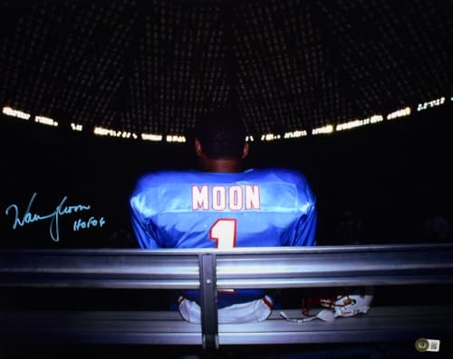Warren Moon Signed Houston Oilers 16x20 Spotlight Photo w/HOF - Beckett W Holo - Image 6