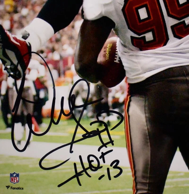 Warren Sapp Autographed Buccaneers 16x20 Celebration Photo W/ HOF-Beckett W Holo - Image 8