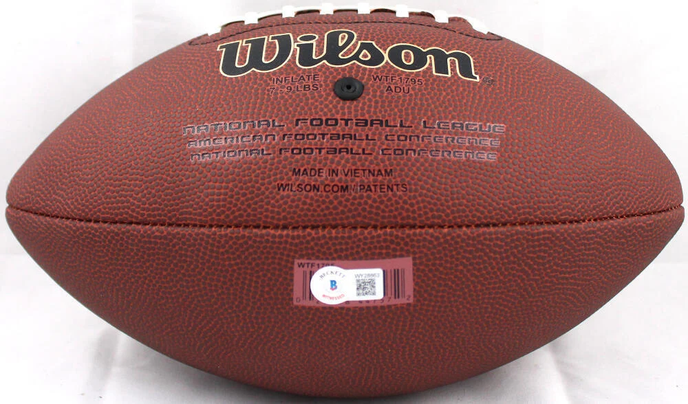 Warren Sapp Autographed Wilson NFL Super Grip Football w/HOF-Beckett W Hologram - Image 4