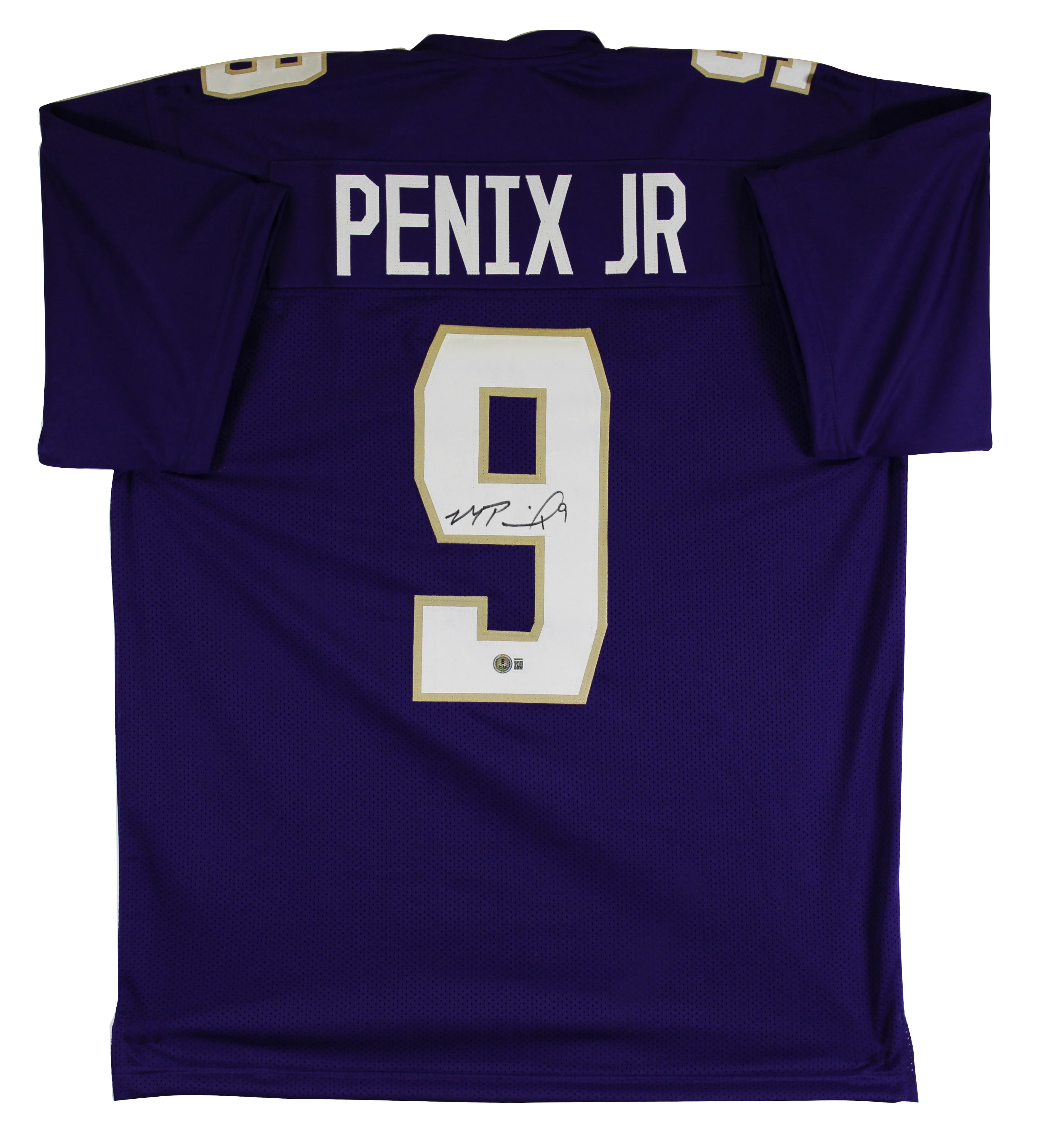 Washington Michael Penix Jr. Signed Purple Pro Style Jersey BAS Witnessed 2 - Image 2