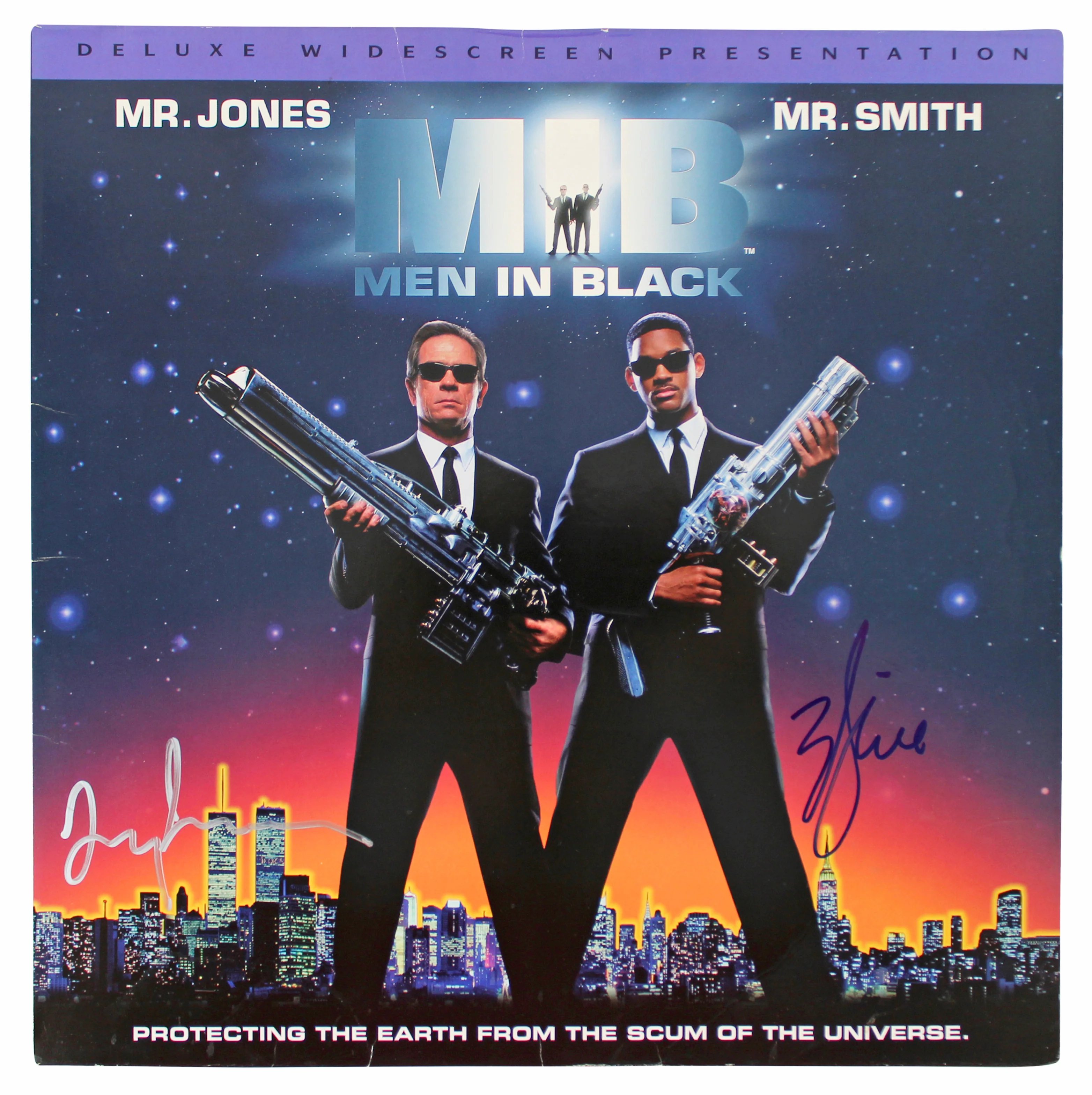 Will Smith & Tommy Lee Jones MIB Signed Laserdisc Cover W/Disk BAS #AA01513 - Image 5