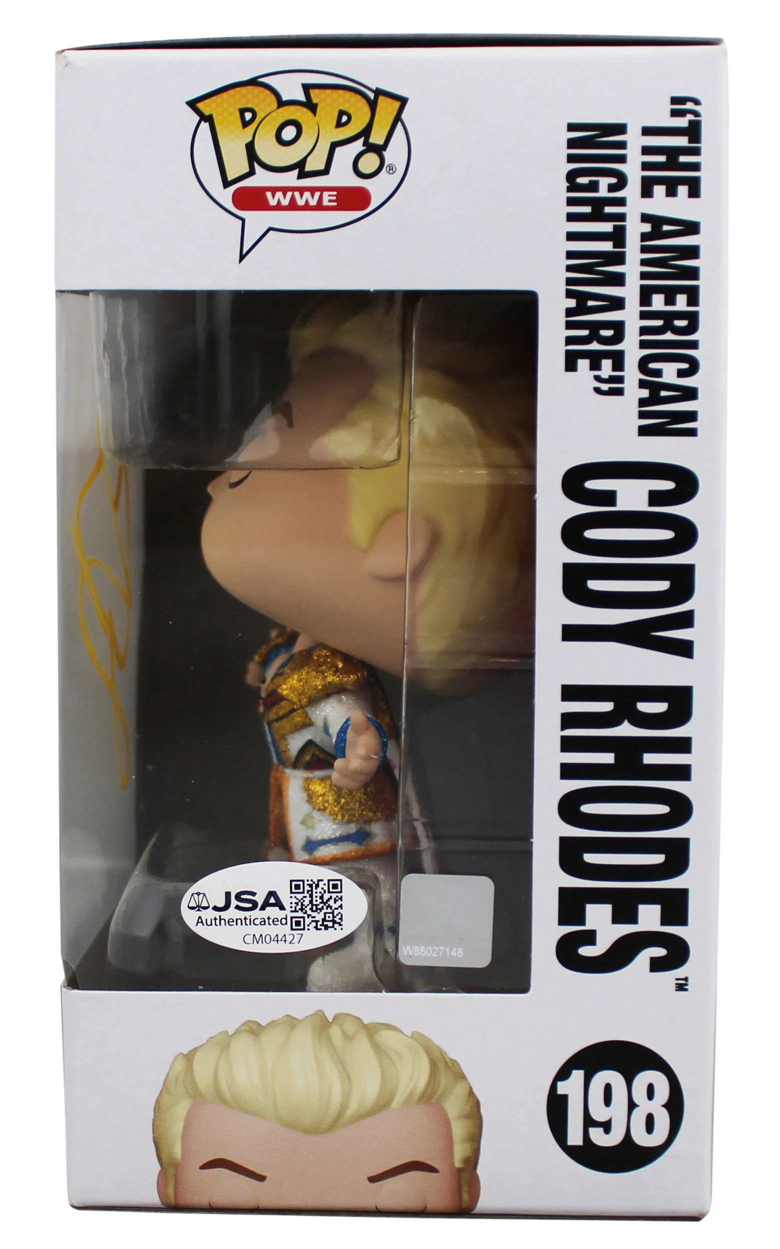 WWE Cody Rhodes Authentic Signed #198 Funko Pop Vinyl Figure JSA #CM04427 - Image 4
