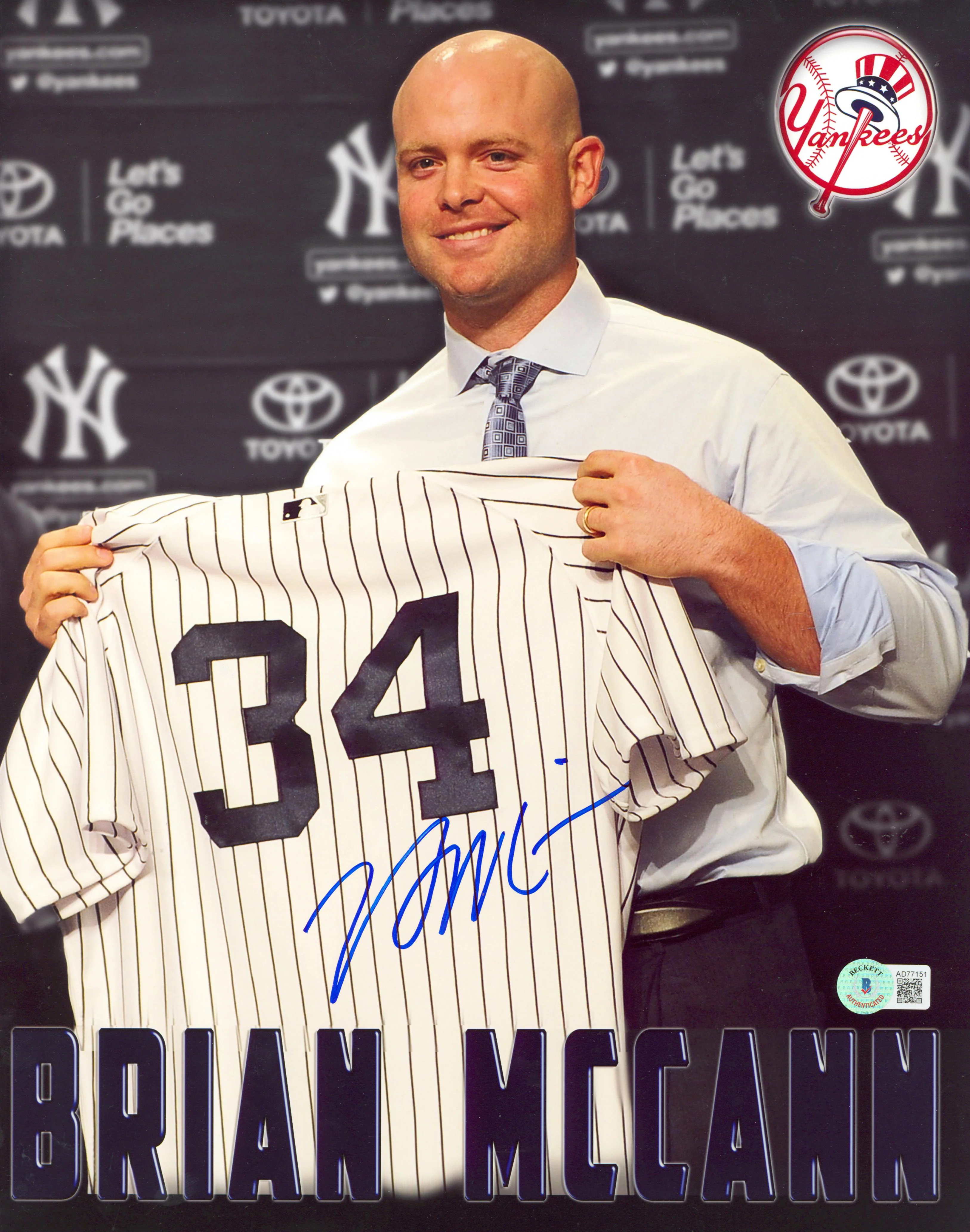 Yankees Brian McCann Authentic Signed 11x14 Photo Autographed BAS #AD77151 - Image 2
