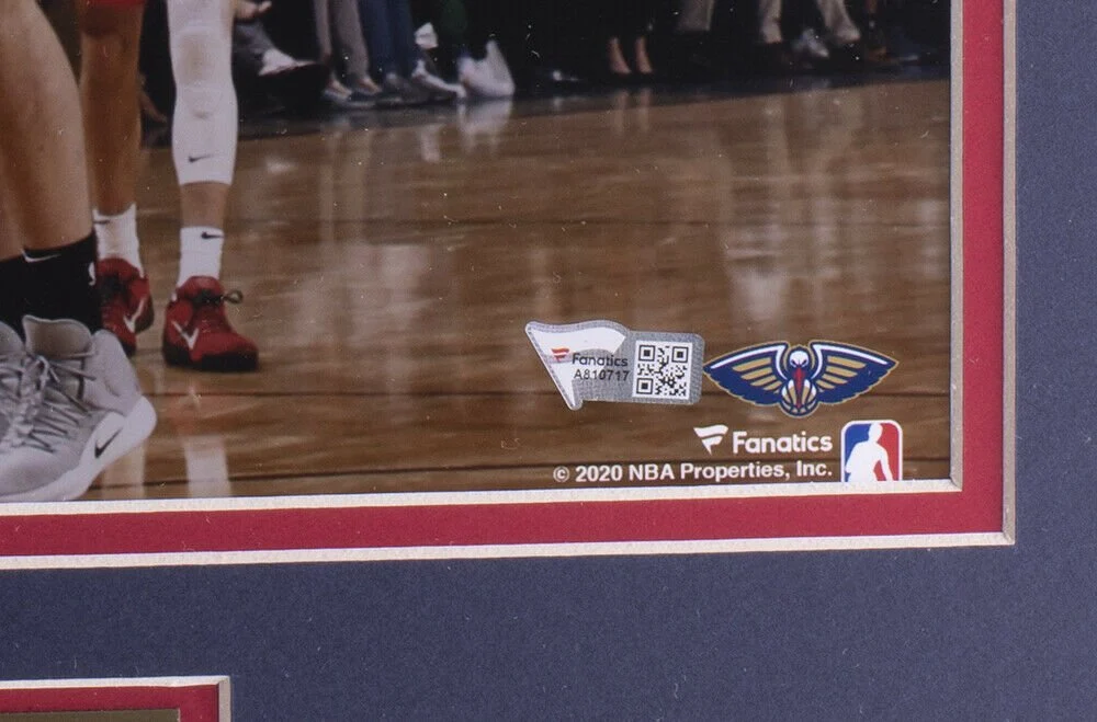 Zion Williamson Signed Framed 16x20 New Orleans Pelicans vs Spurs Photo Fanatics - Image 3